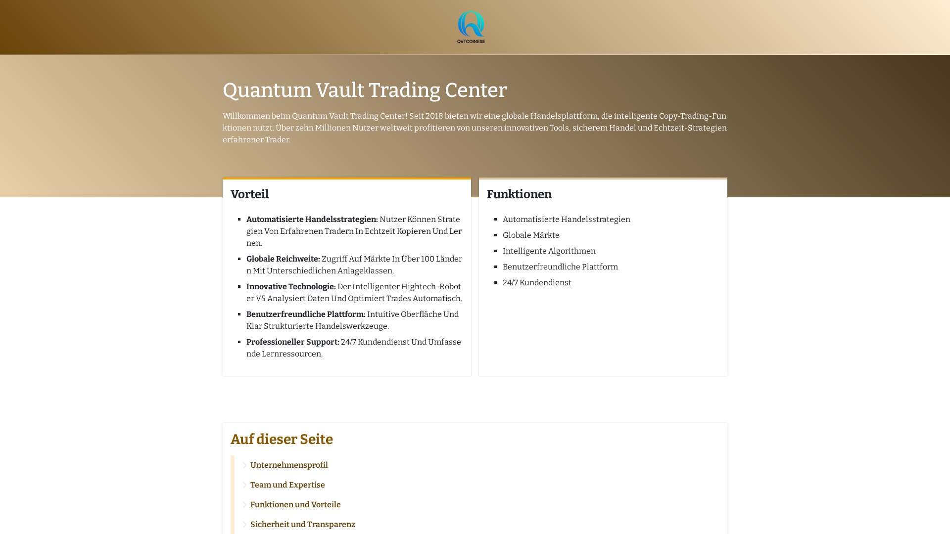 Screenshot of quantumvault.center