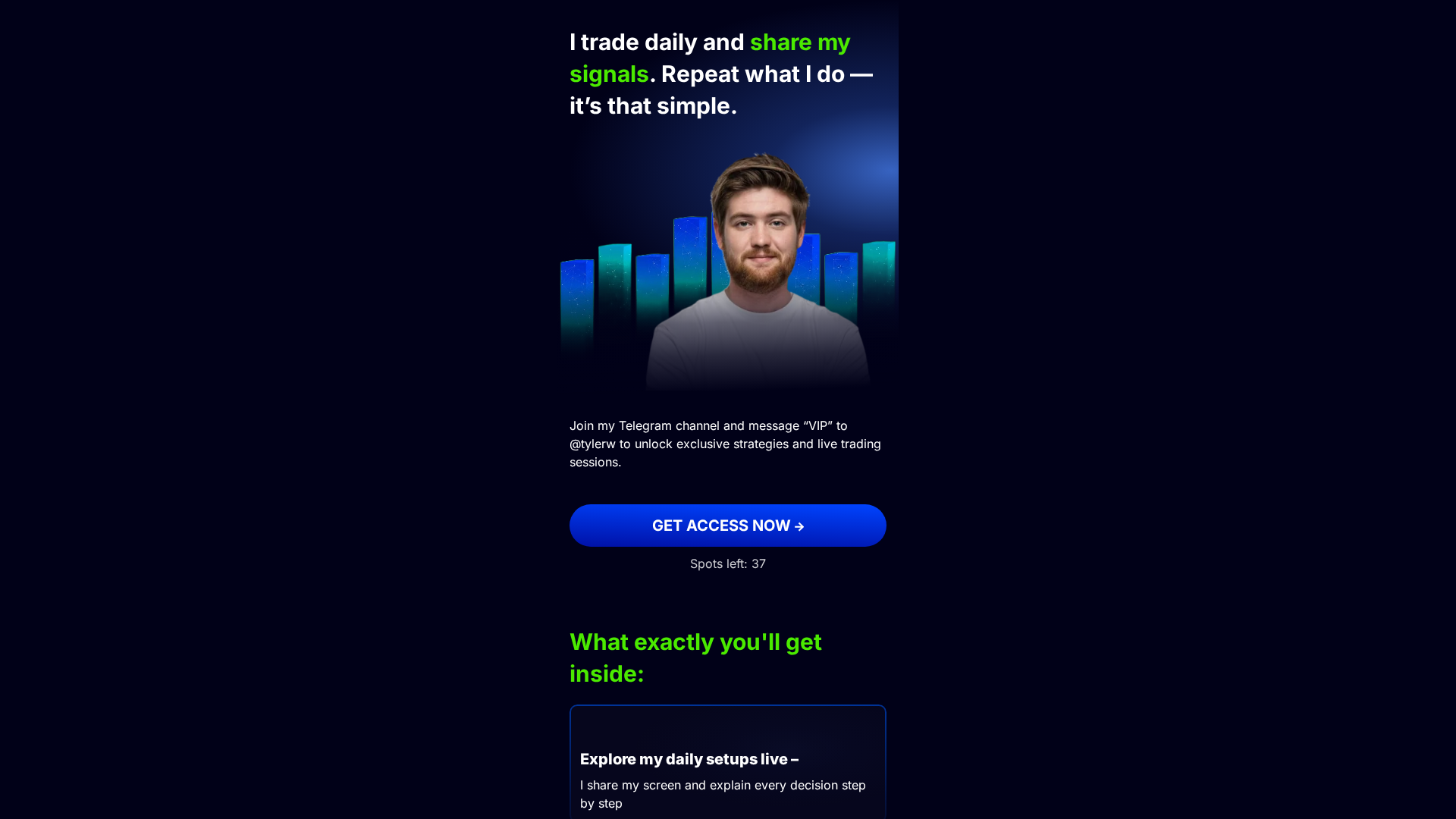 Screenshot of tradingwithtyler.store