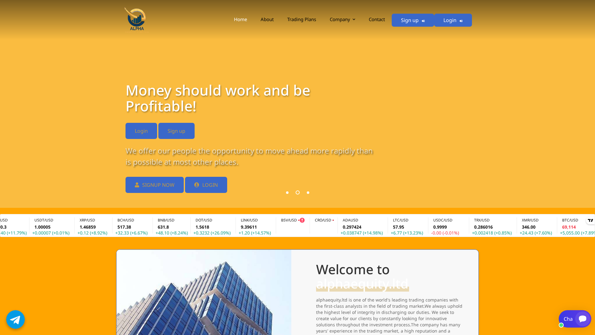 Screenshot of alphaequity.ltd