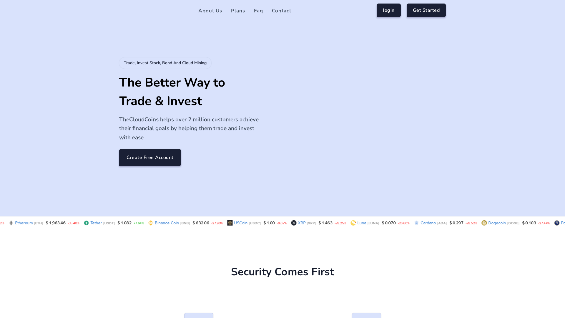 Screenshot of thecloudcoins.site