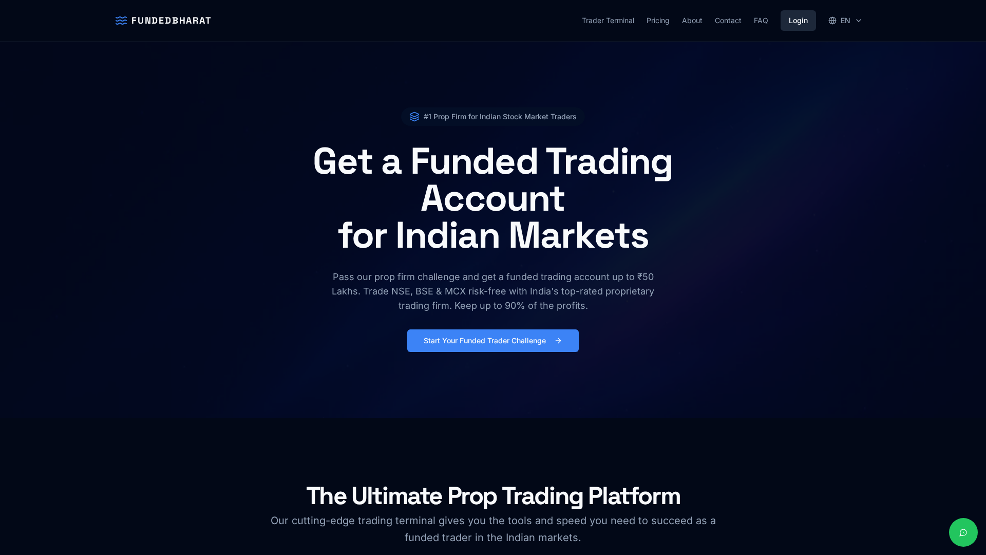 Screenshot of fundedbharat.com