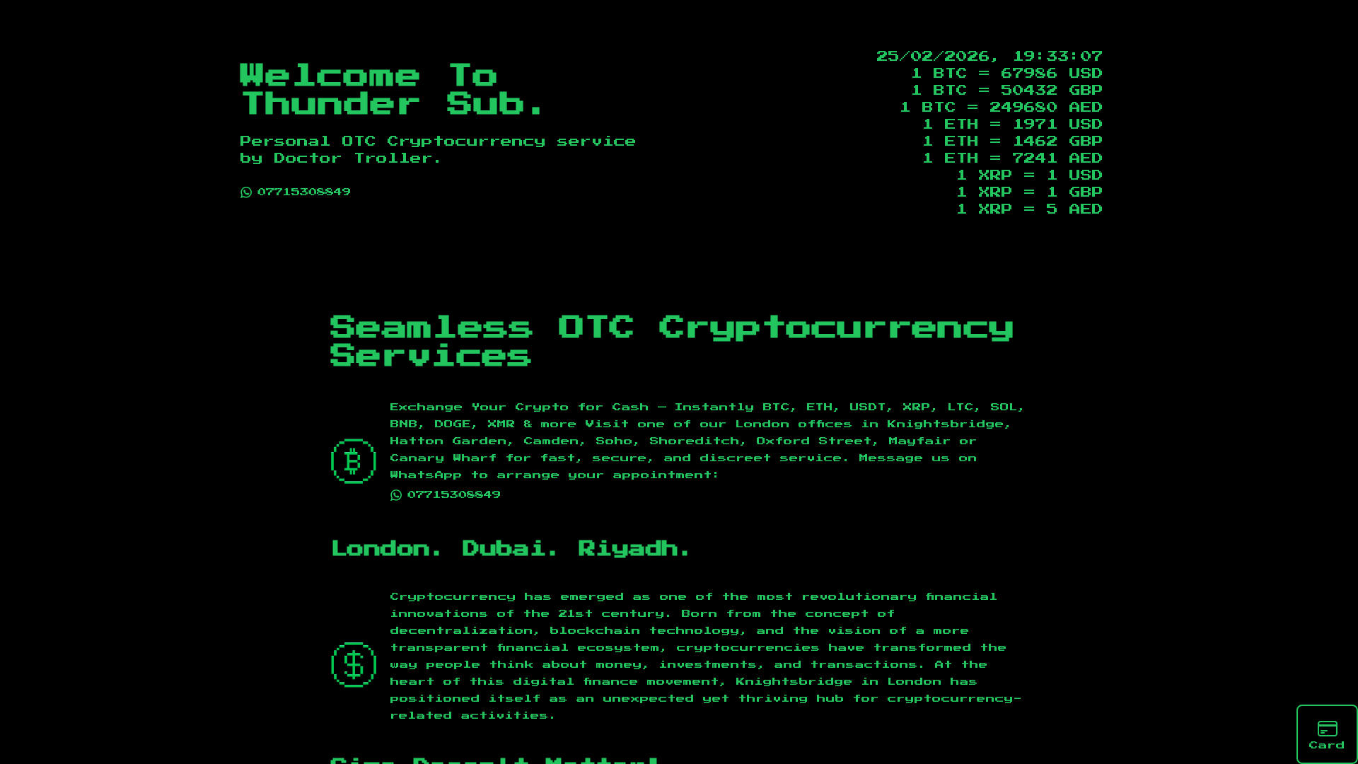 Screenshot of cryptoexchangeoxfordstreet.com
