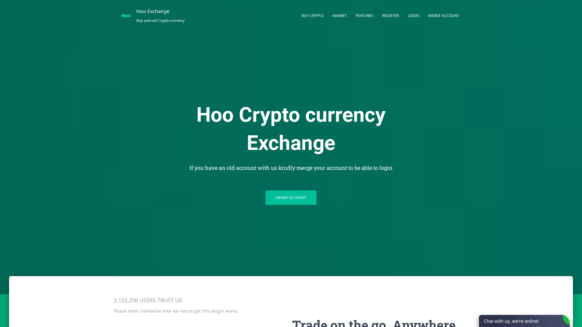 Screenshot of hoo-exchange.org