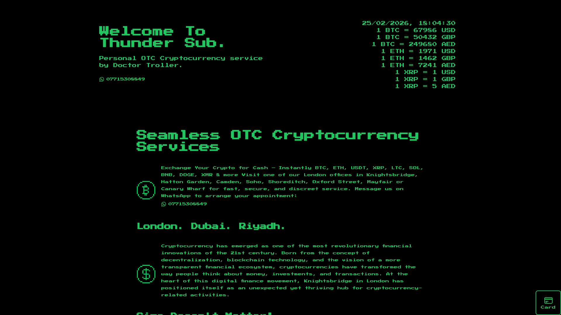 Screenshot of cryptoexchangesoho.com