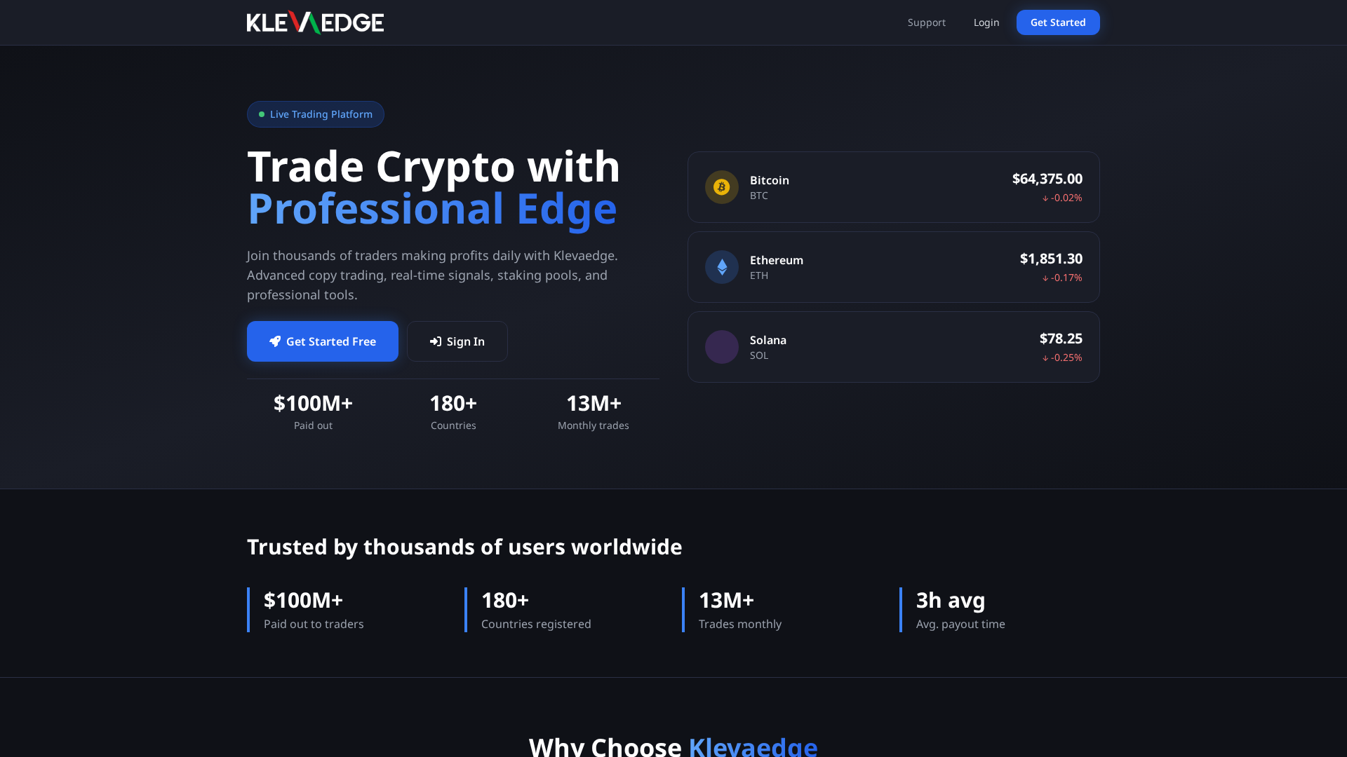 Screenshot of klevaedge.com