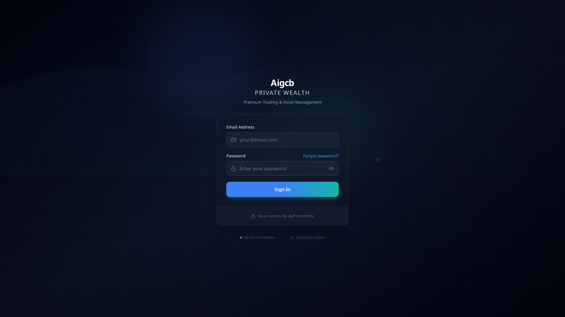 Screenshot of aigcbprivatewealth.com