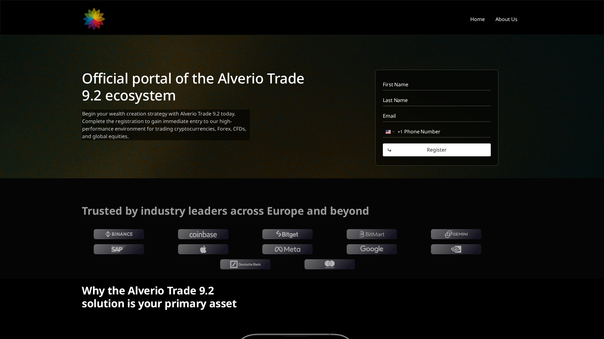 Screenshot of alveriotrade-92.com
