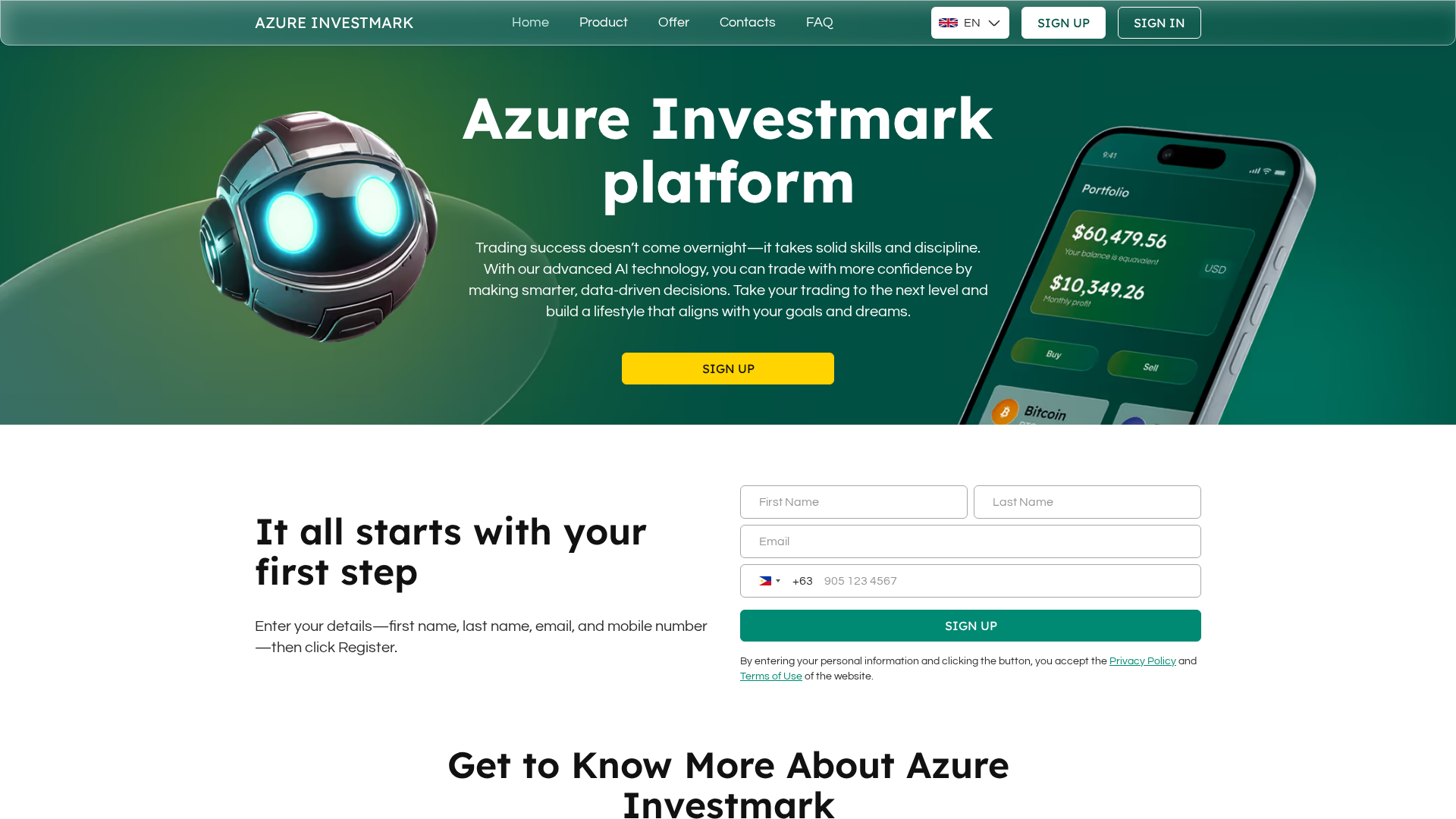 Screenshot of azureinvestmark.com