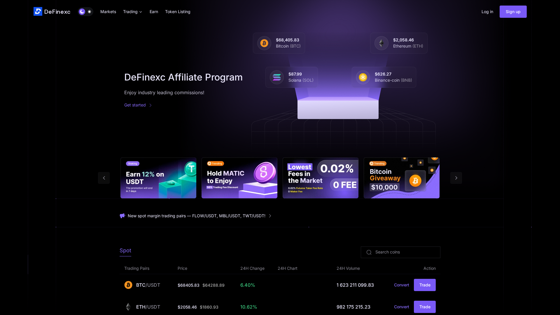 Screenshot of definexc.com