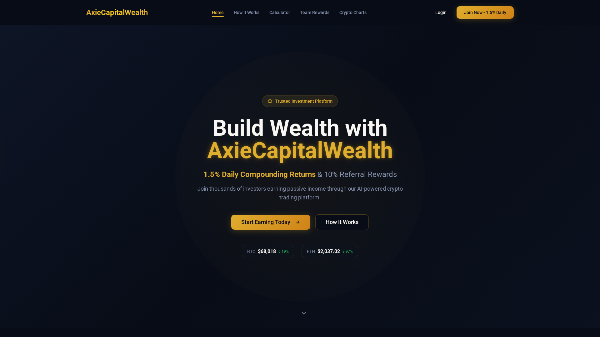 Screenshot of axiecapitalwealth.com