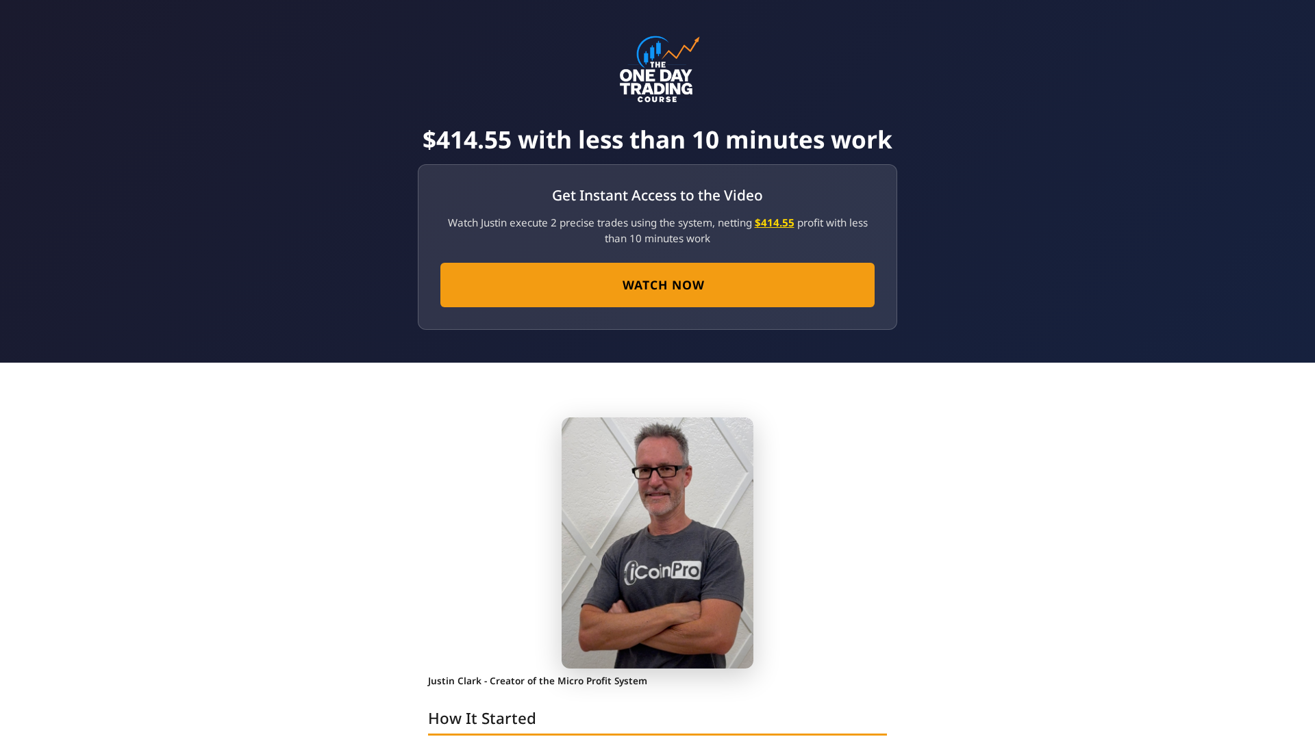 Screenshot of onedaytradingcourse.com