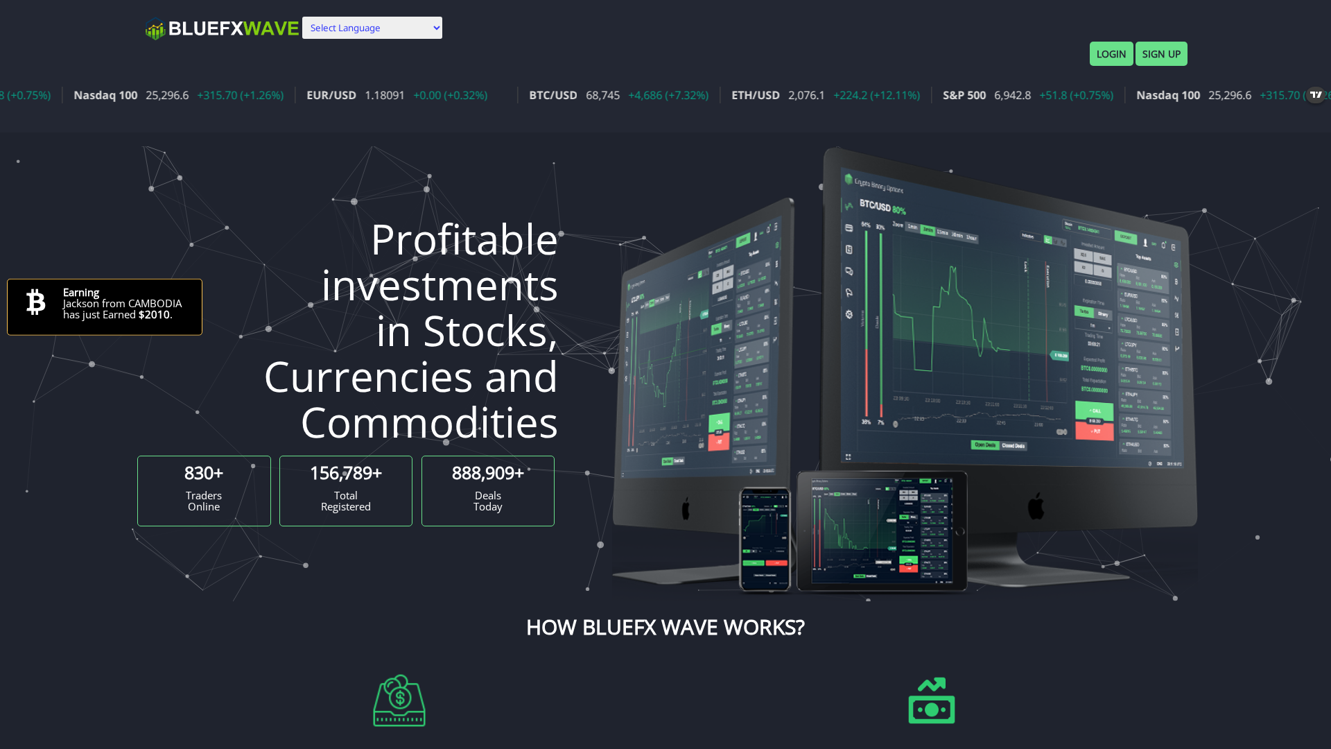 Screenshot of bluefxwav.com