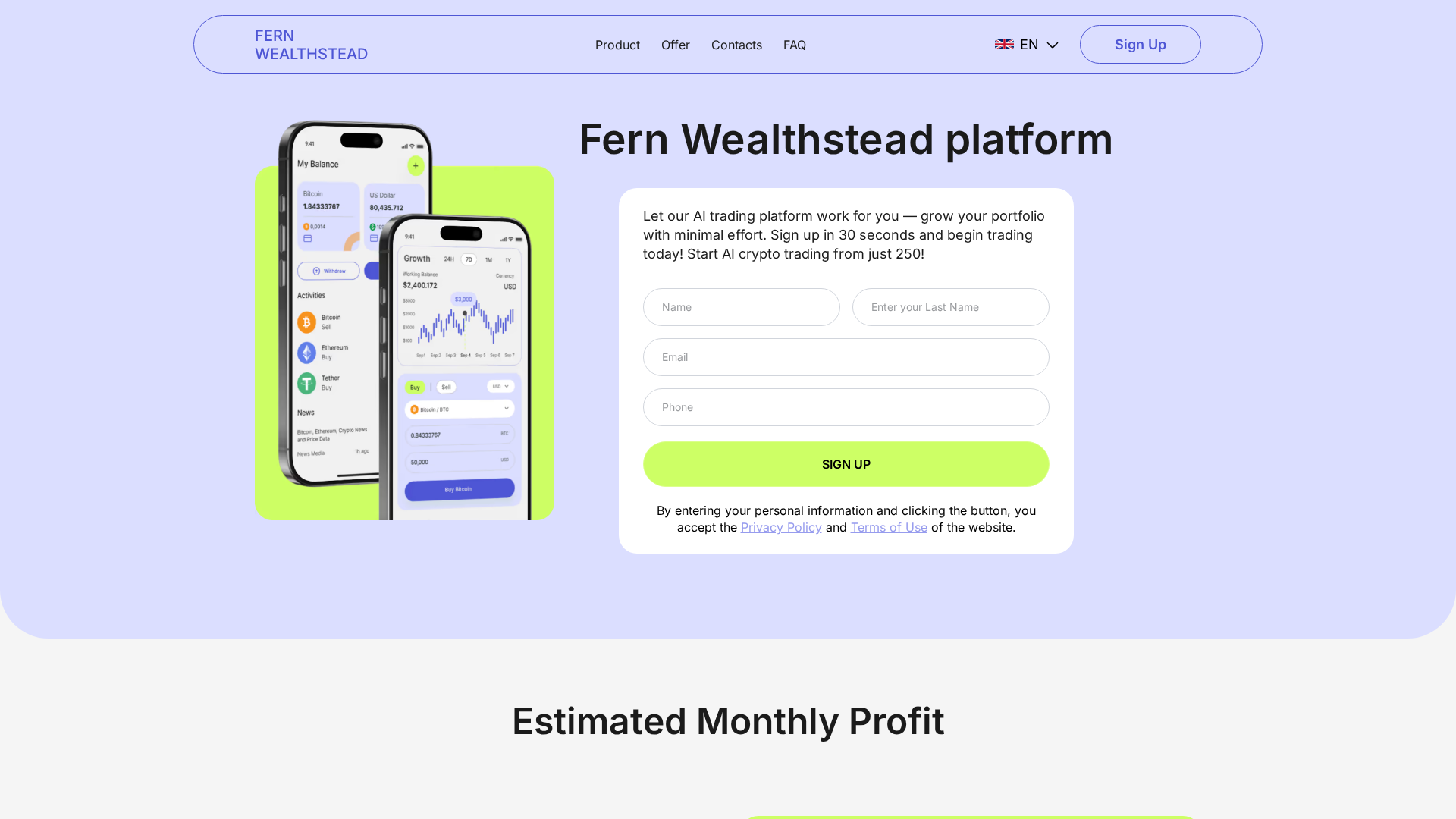Screenshot of fernwealthstead.com