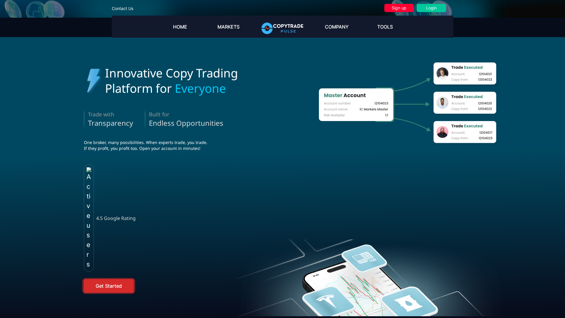 Screenshot of copytradepulse.com