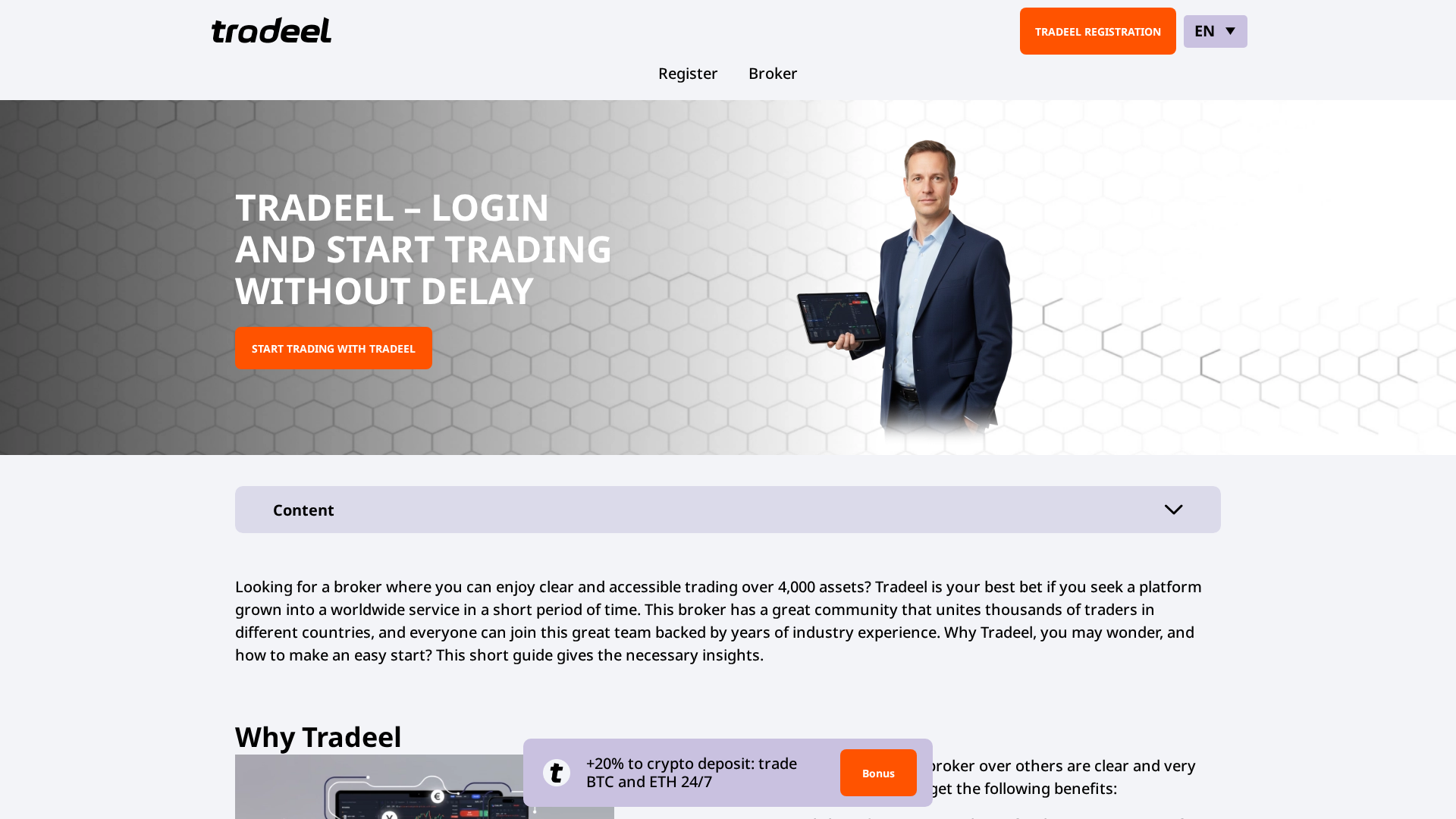 Screenshot of tradeel-broker.com
