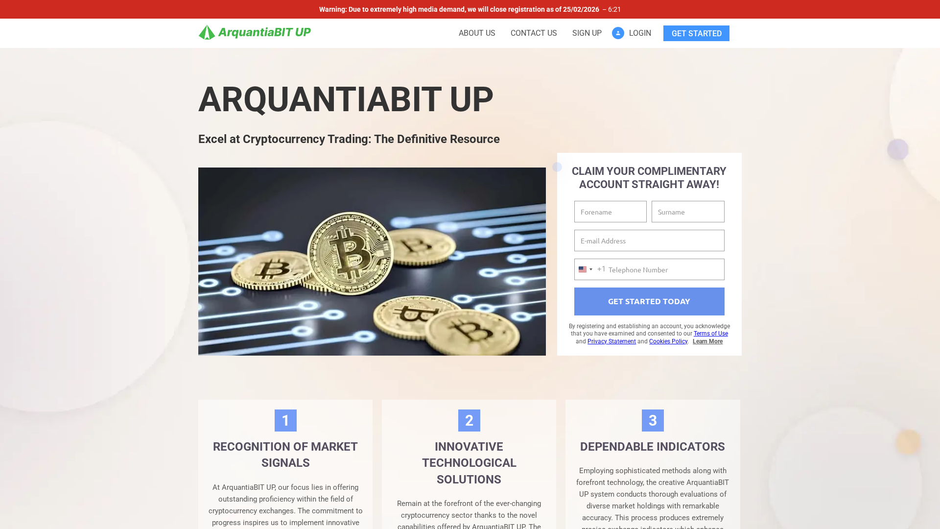 Screenshot of arquantiabitupp.com