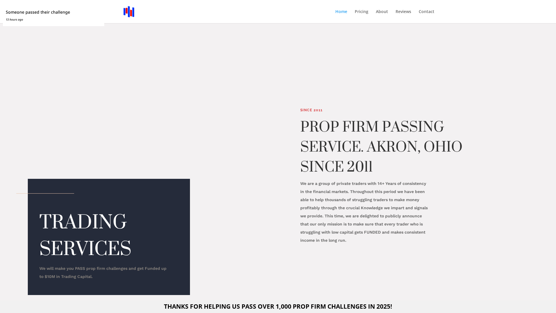 Screenshot of propfirmpassingservices.com