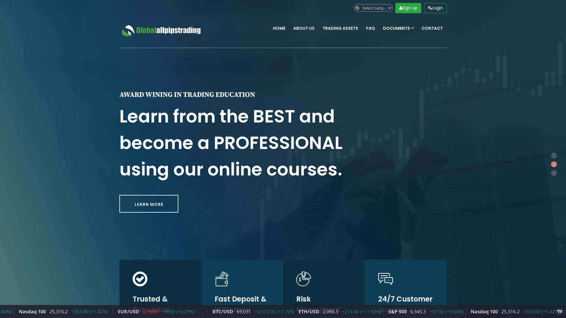 Screenshot of globalpipstradingcapital.com