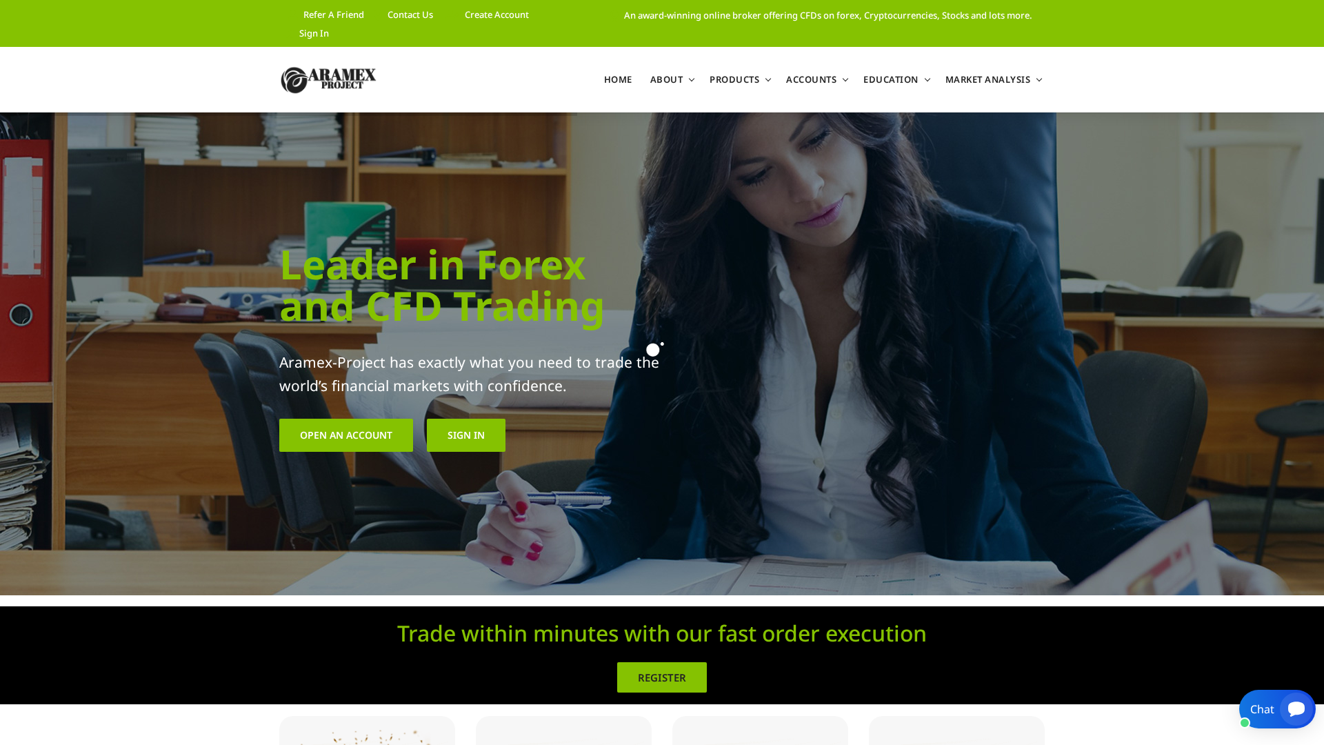 Screenshot of aramex-project.top