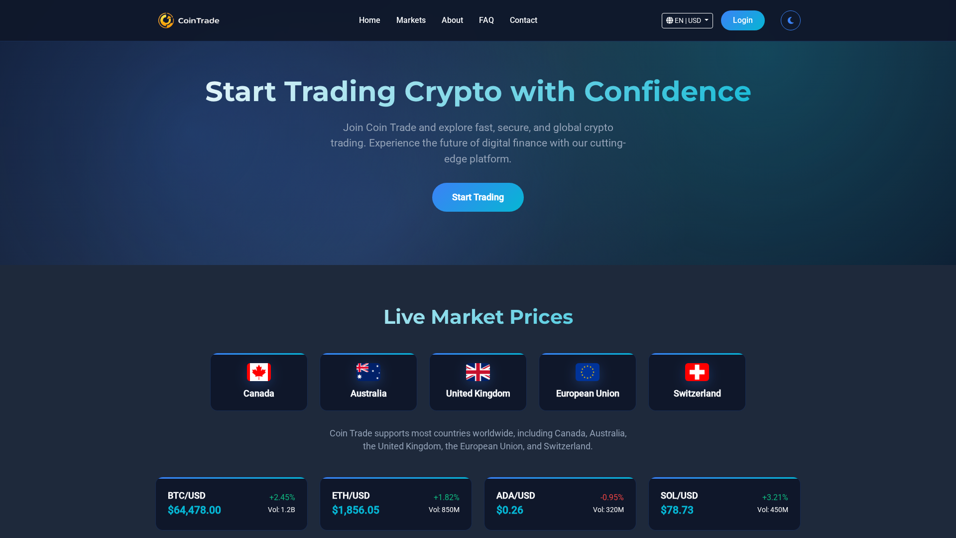 Screenshot of c-coin.trade