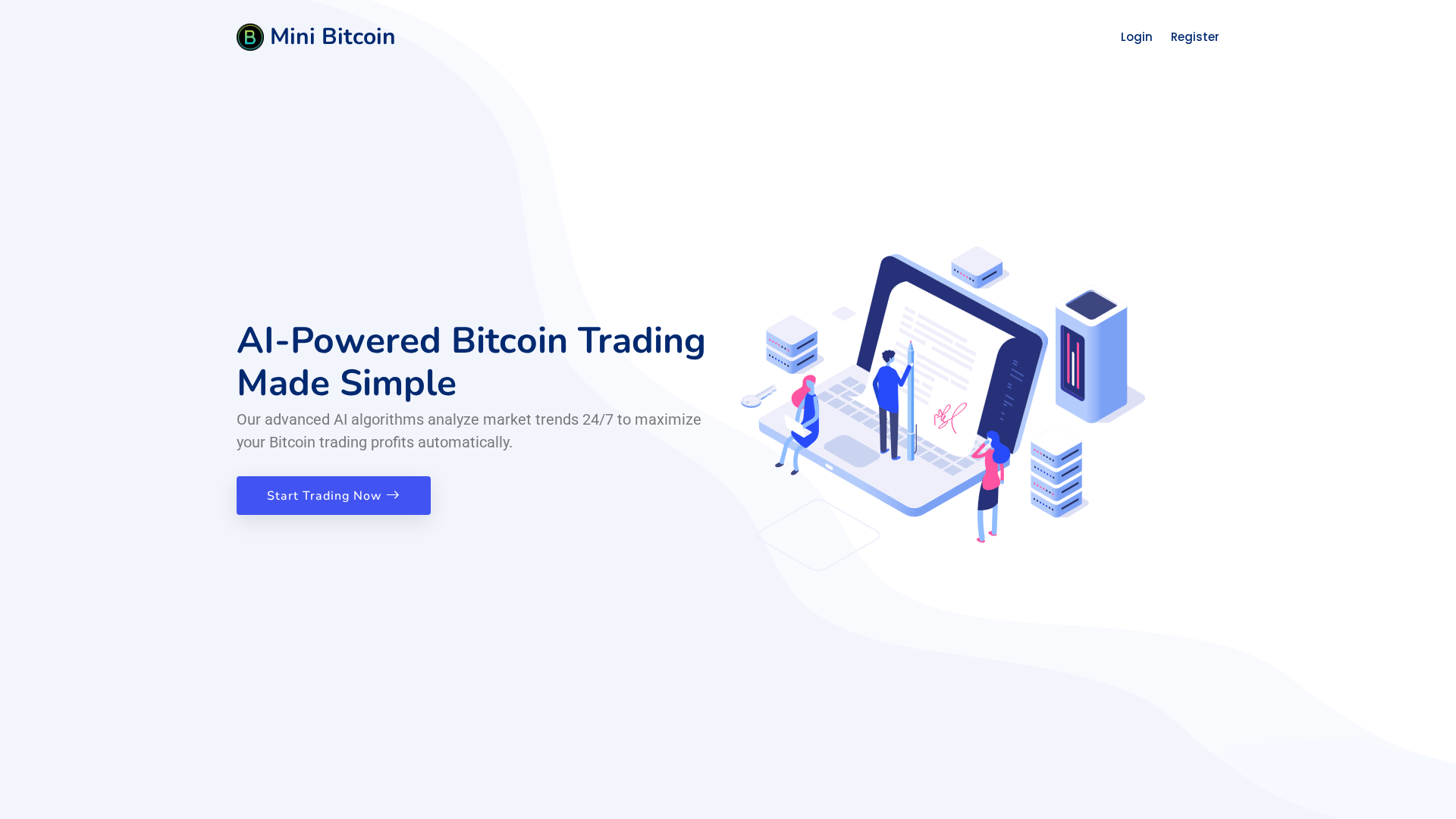 Screenshot of mini-bitcoin.net