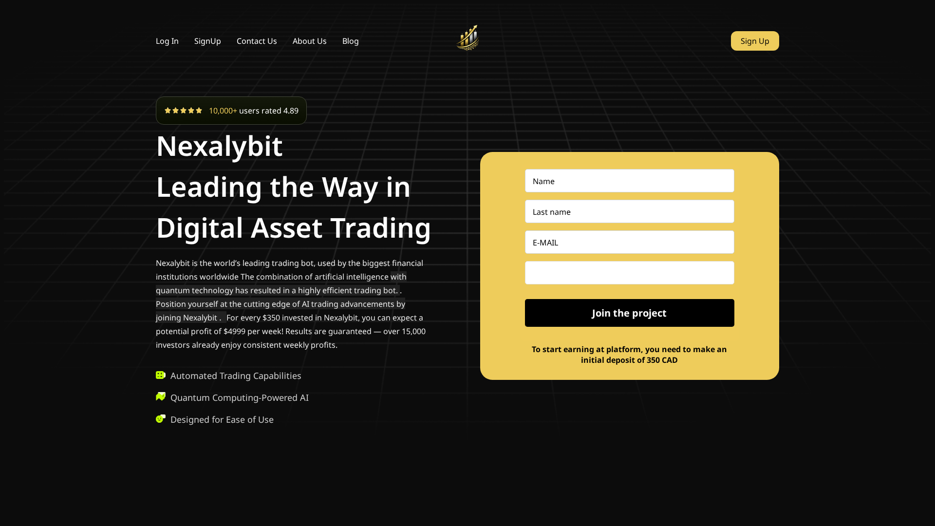Screenshot of quantlane.cfd