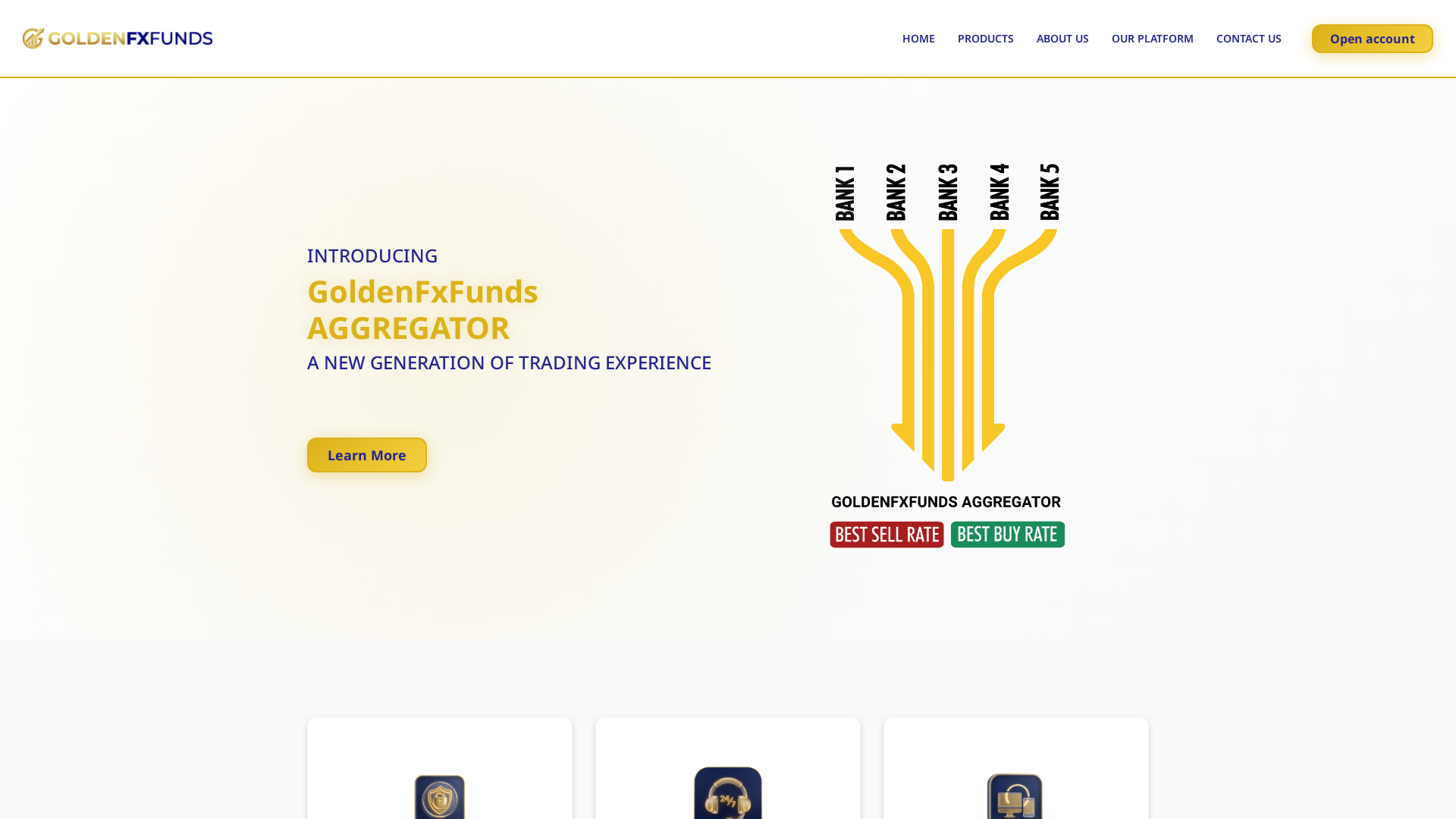 Screenshot of goldenfxfunds.com