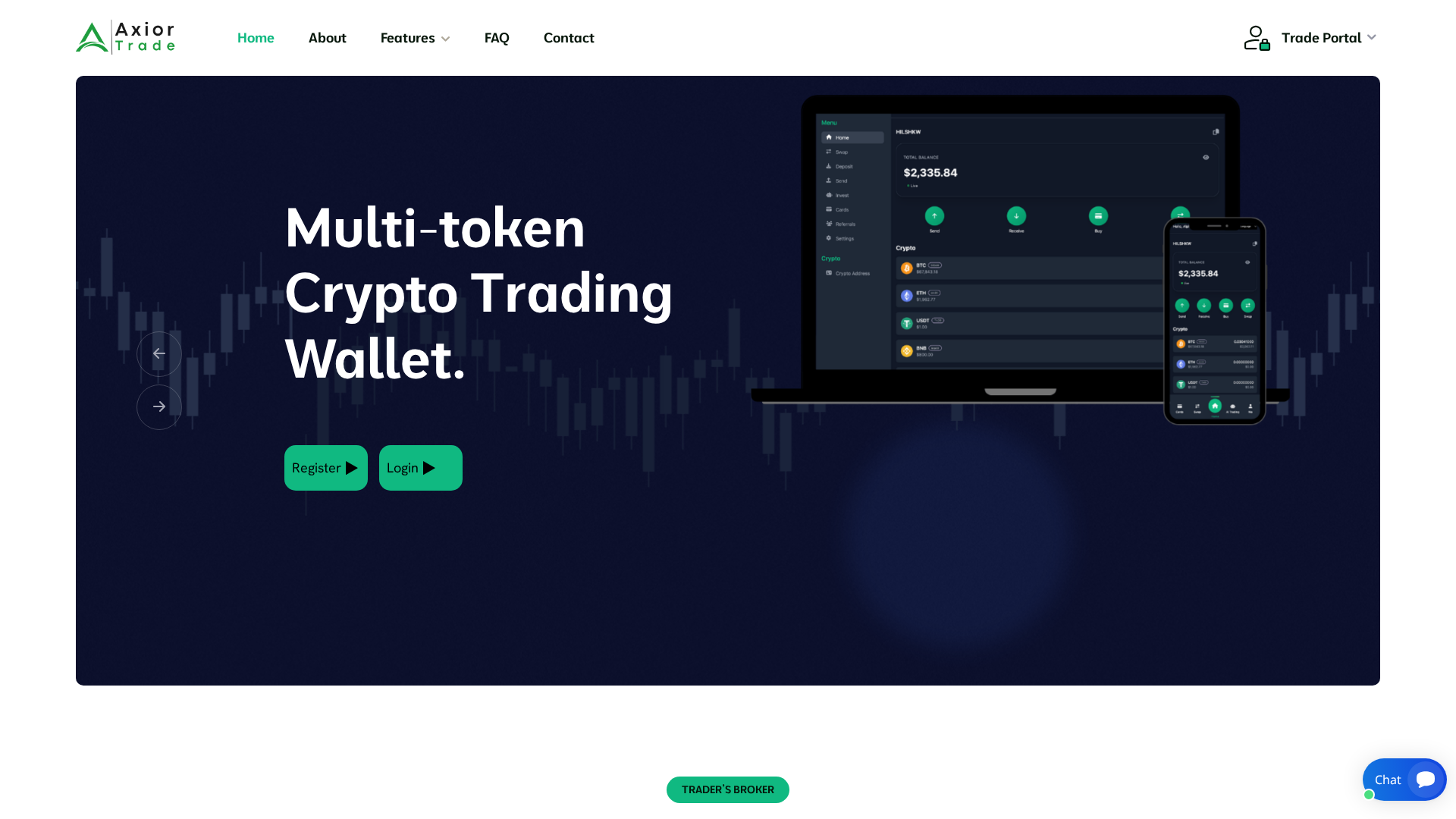Screenshot of axiortrade.com