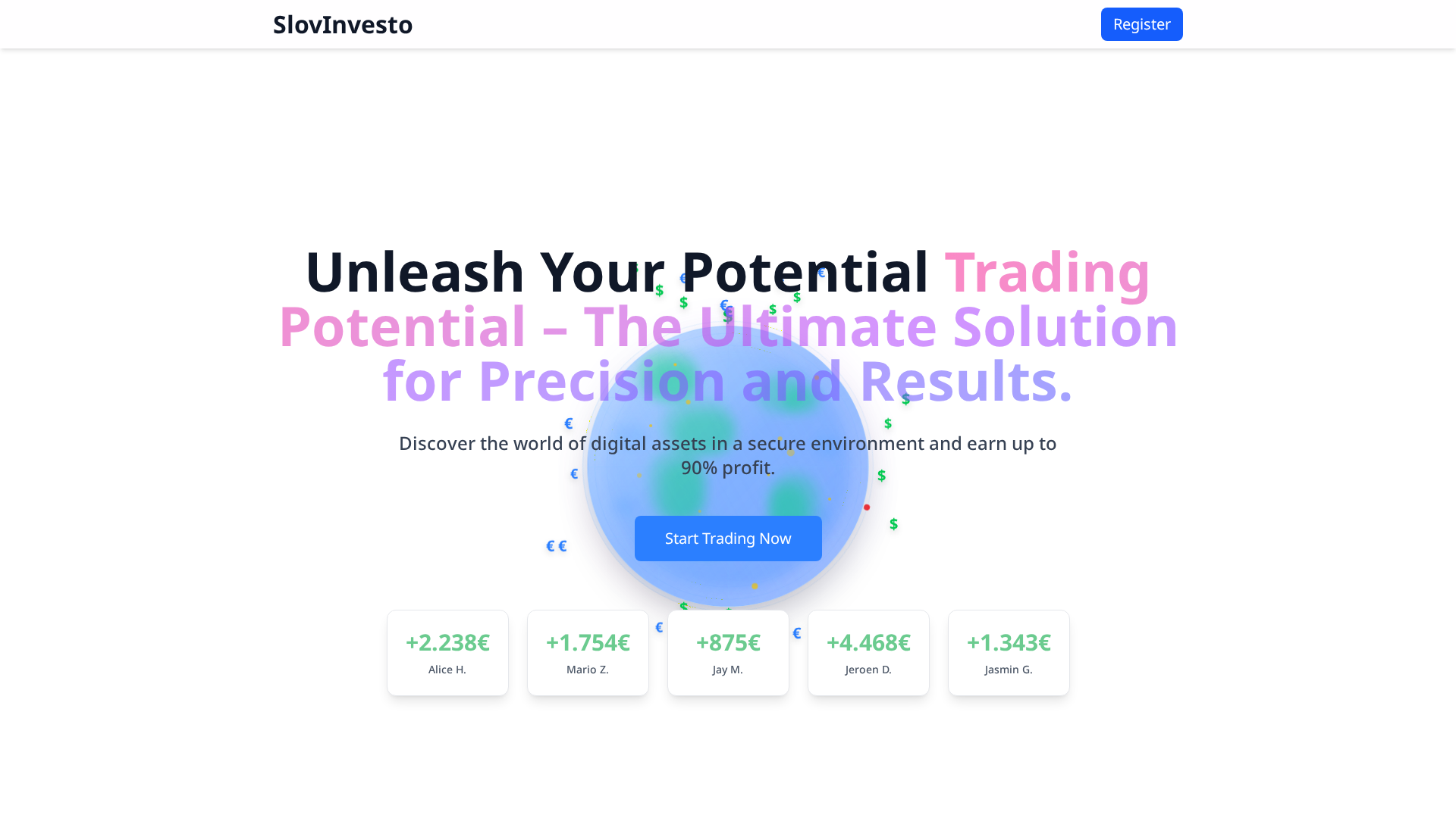 Screenshot of slovinvesto.com