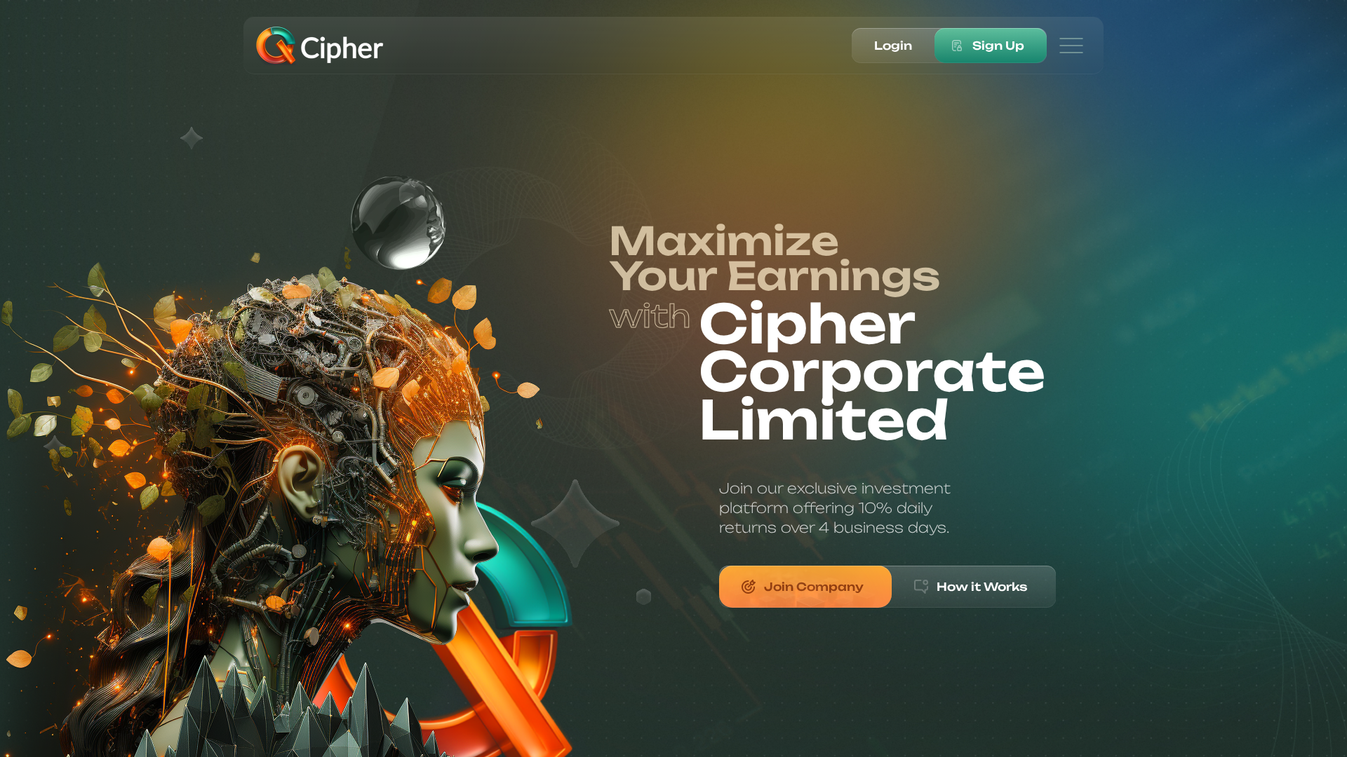 Screenshot of ciphercorporatelimited.com