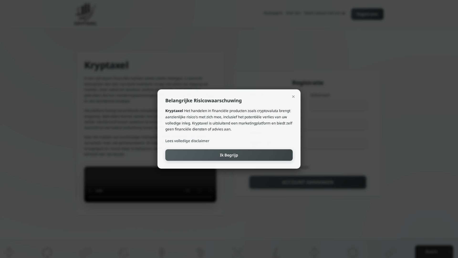 Screenshot of kryptaxel-ai.com