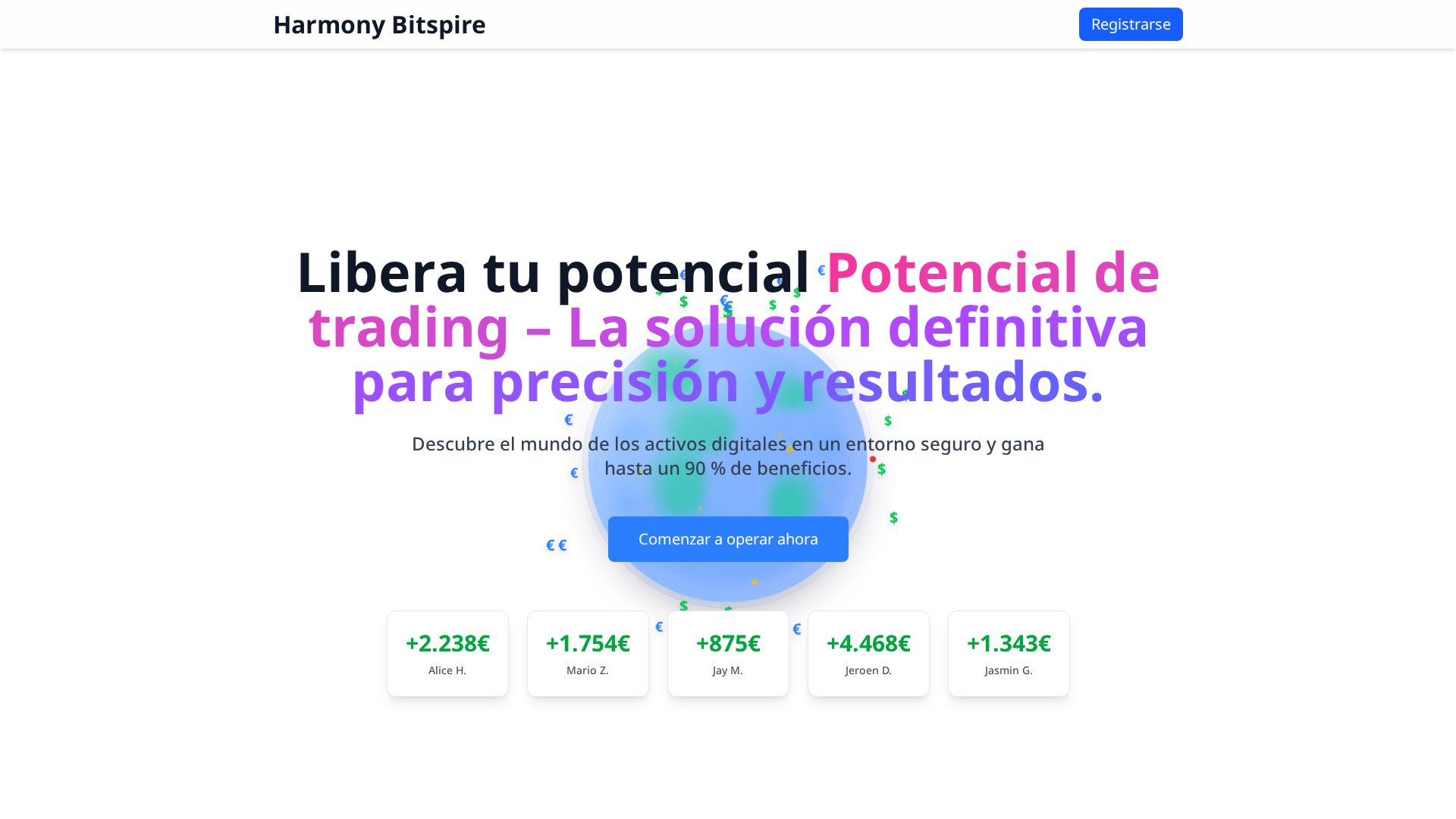 Screenshot of harmonybitspire-official.com