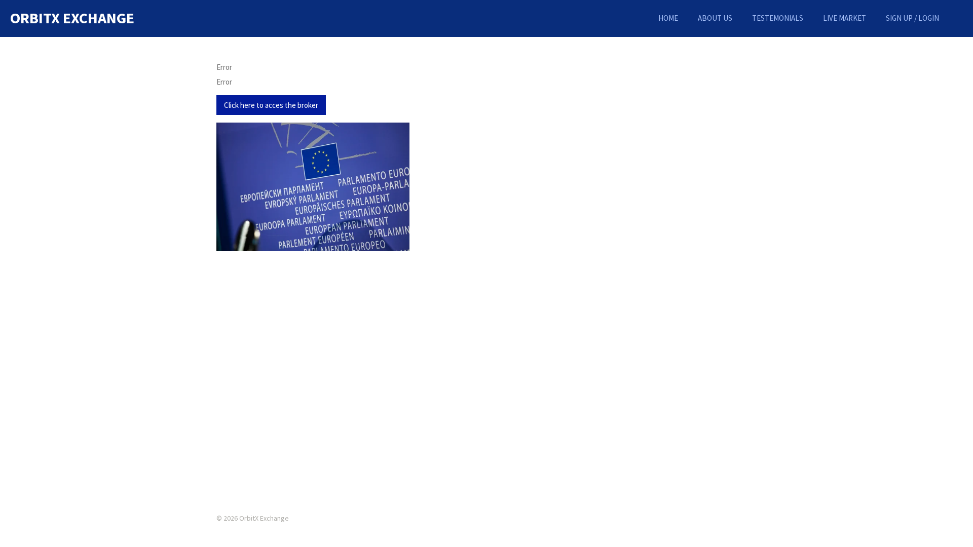 Screenshot of orbitxexchange.com