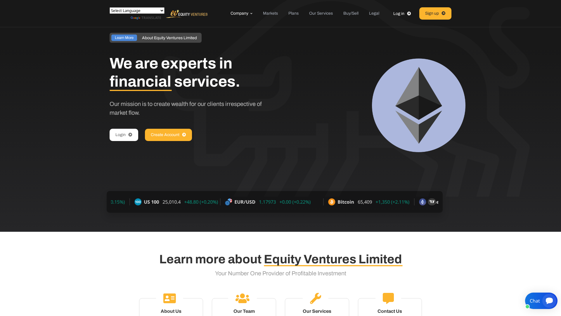Screenshot of equityventuresltd.com