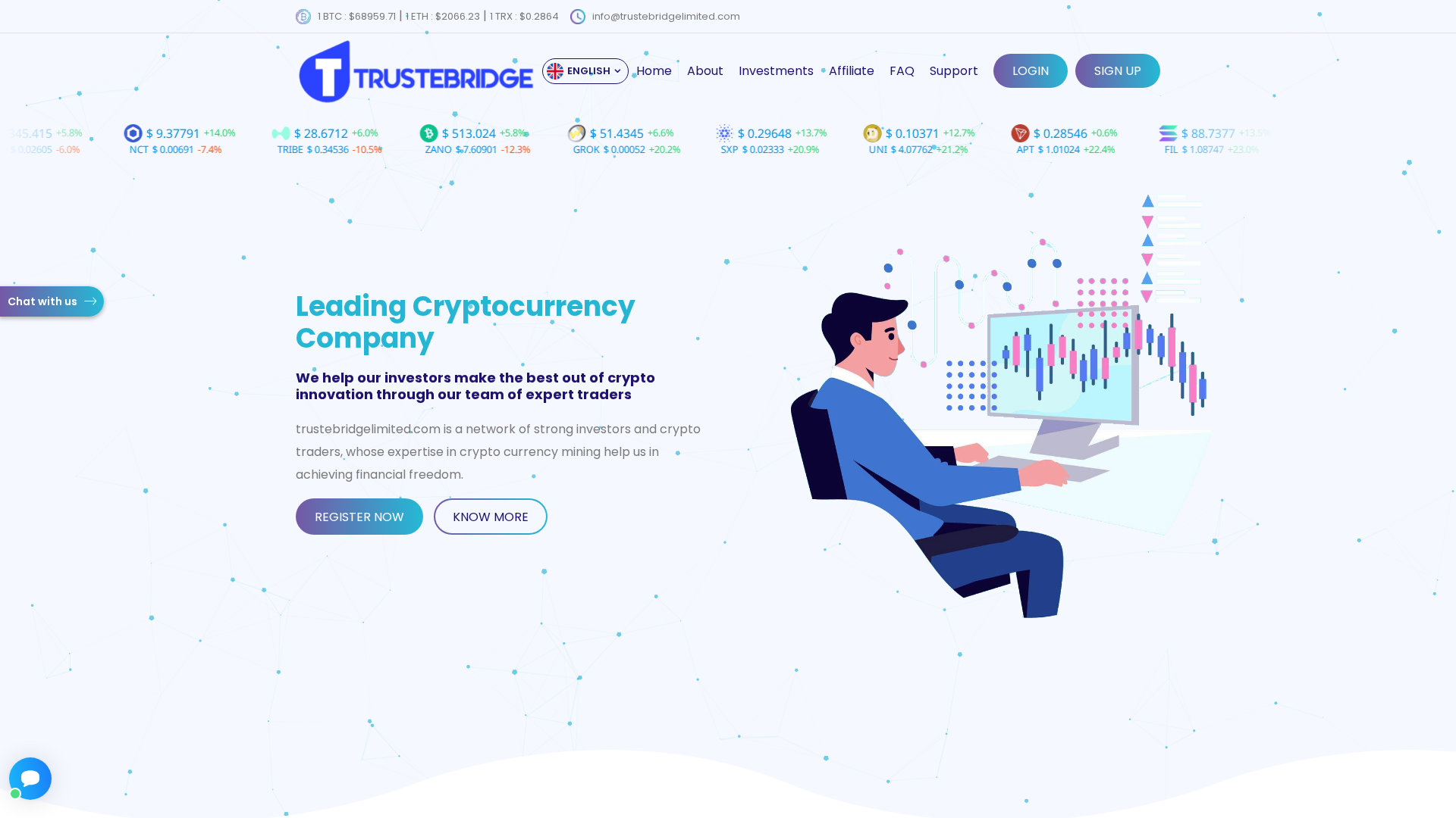Screenshot of trustebridgelimited.com