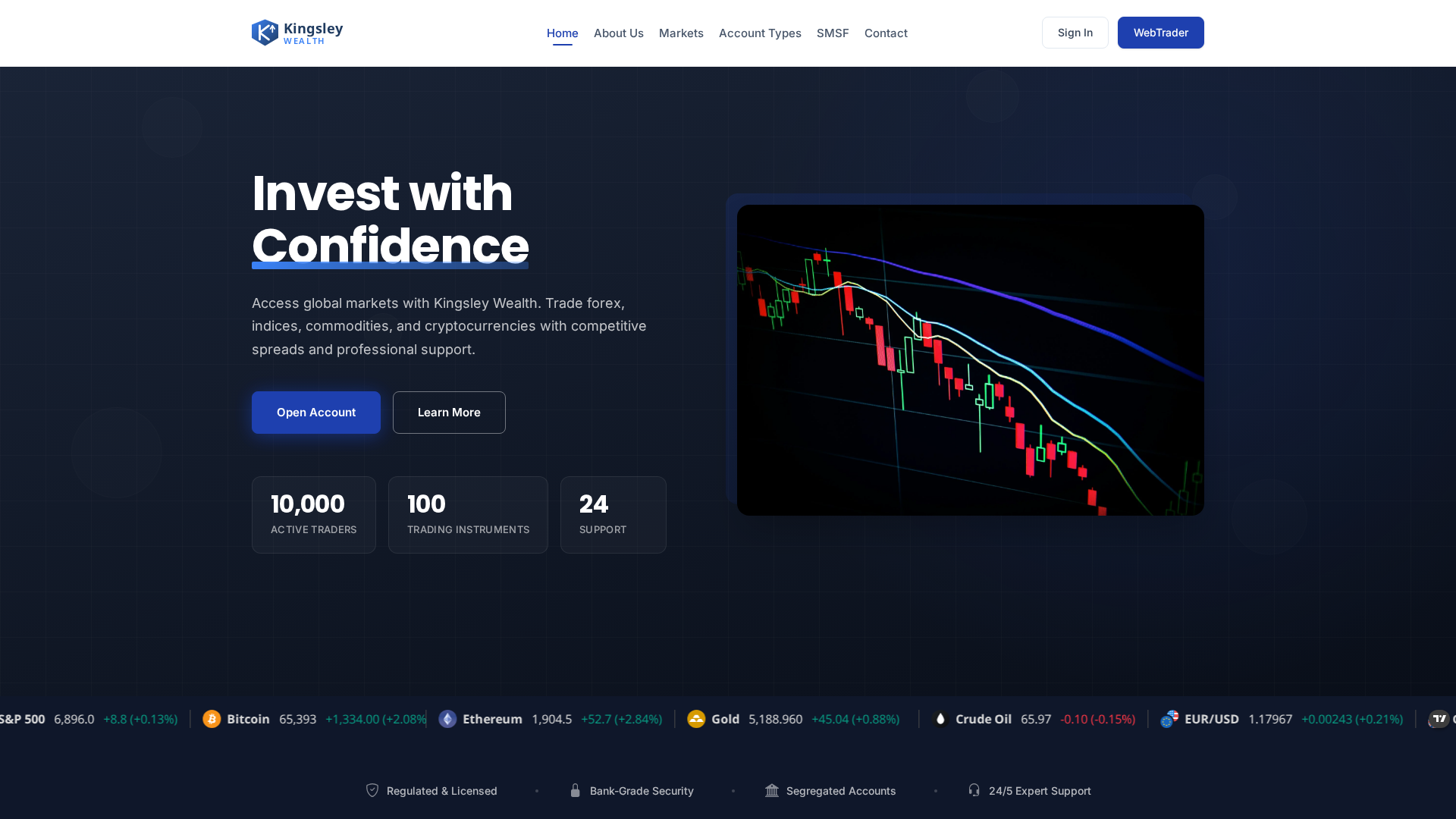 Screenshot of kingsleywealth.io