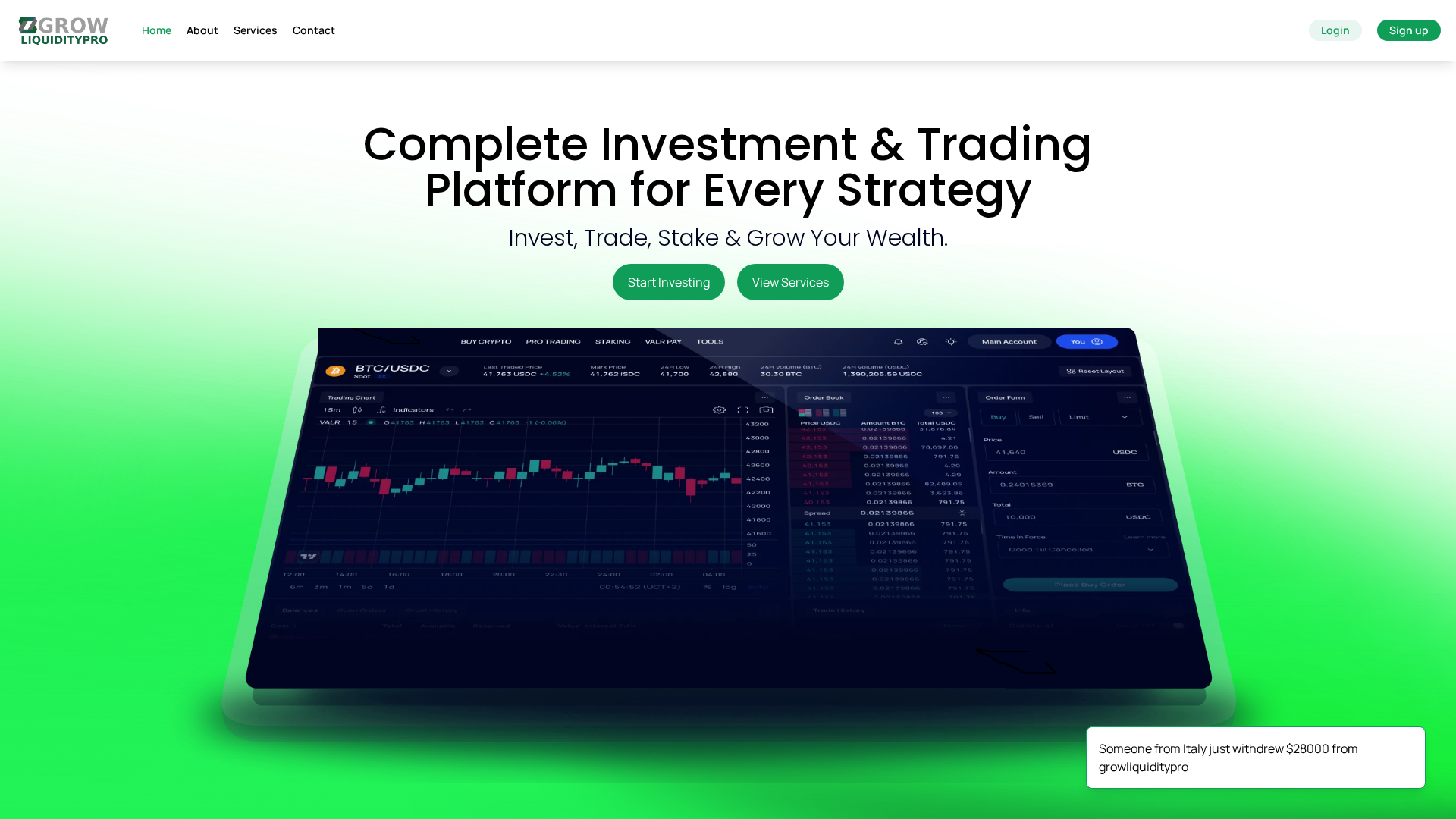 Screenshot of growliquiditypro.com