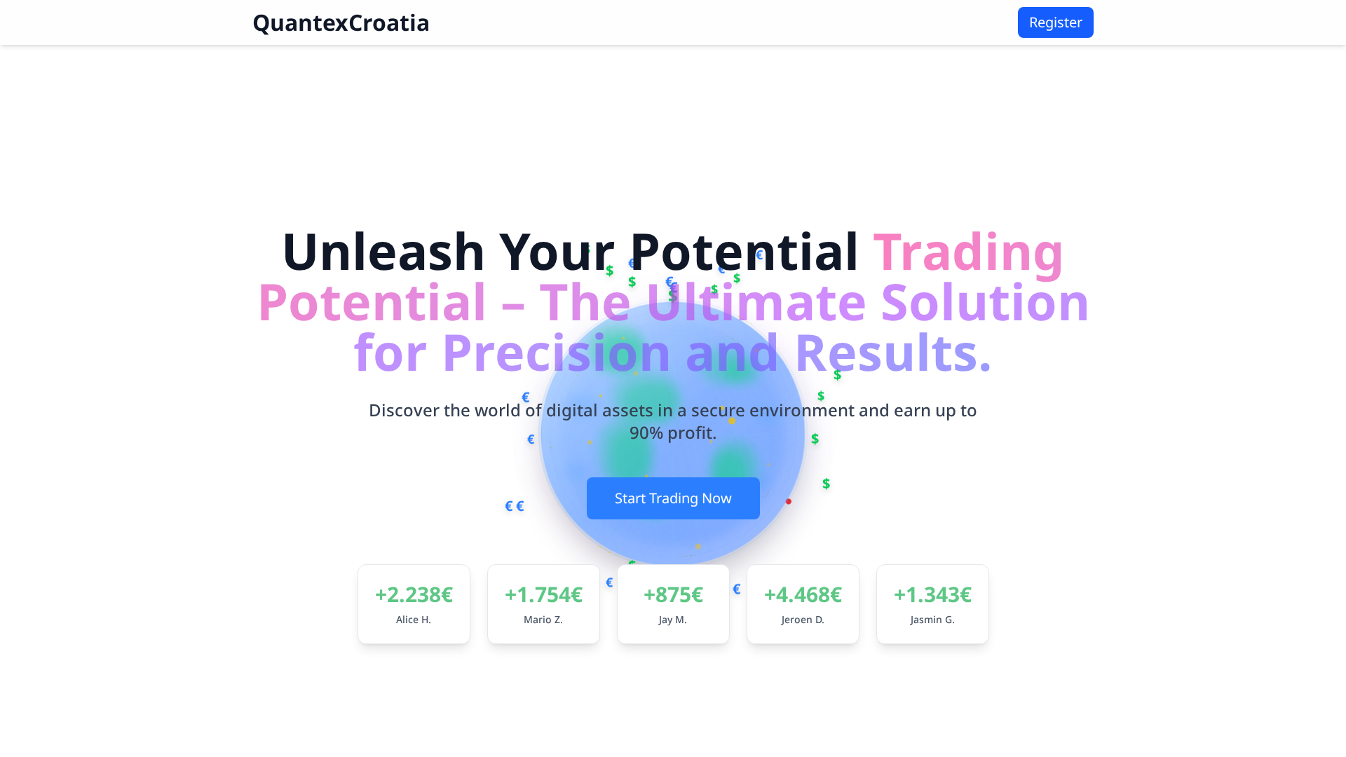 Screenshot of quantexcroatia.com