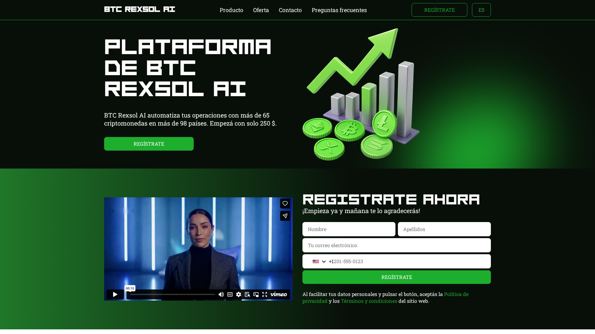 Screenshot of btc-rexsol-ai.com