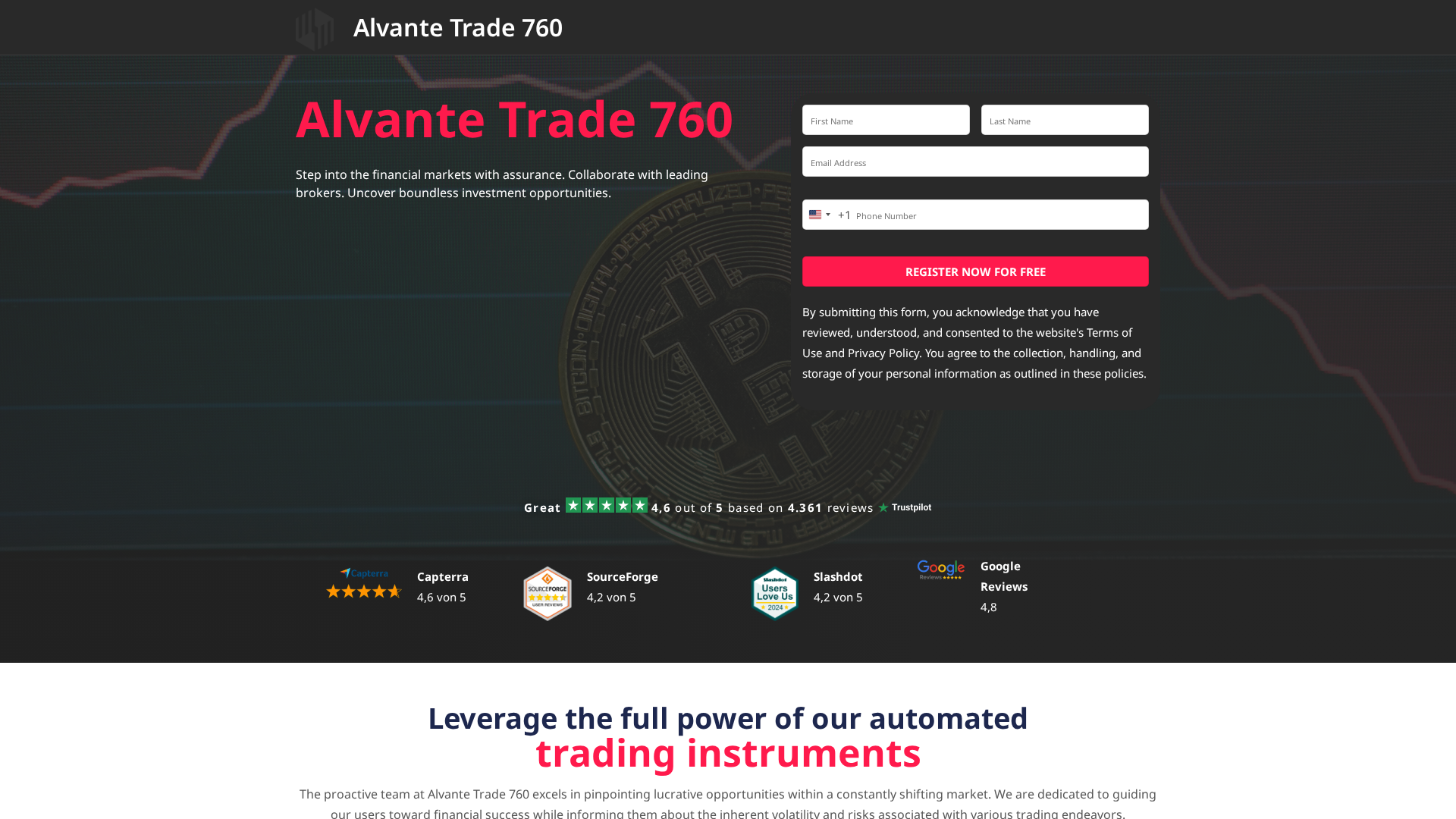 Screenshot of alvante-trade760.com