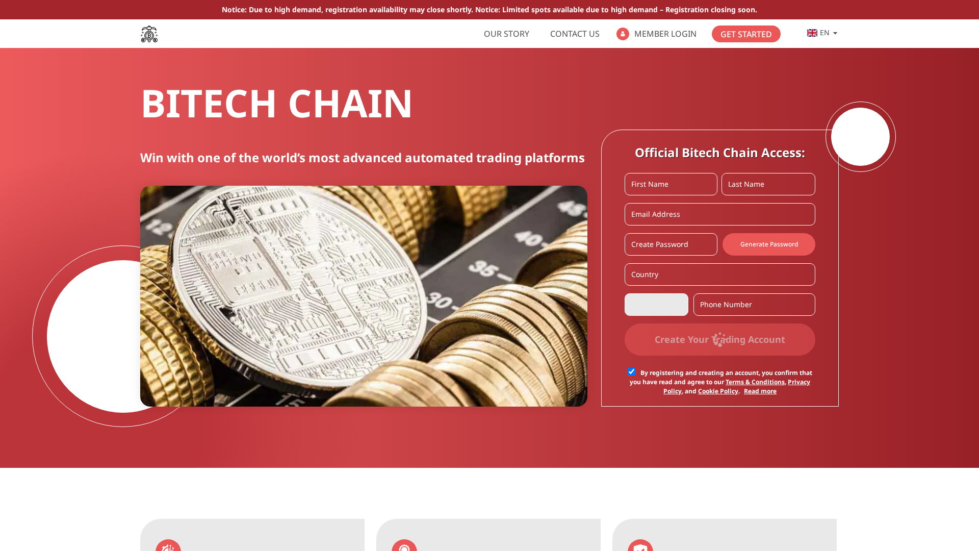 Screenshot of bitechchainapp.com