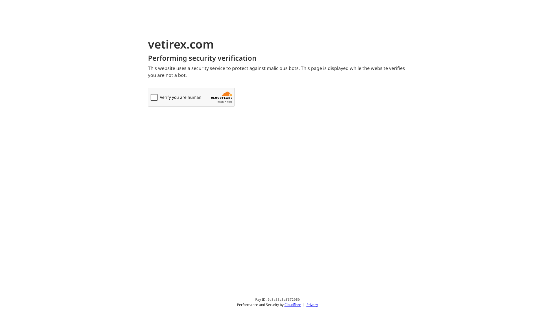 Screenshot of vetirex.com