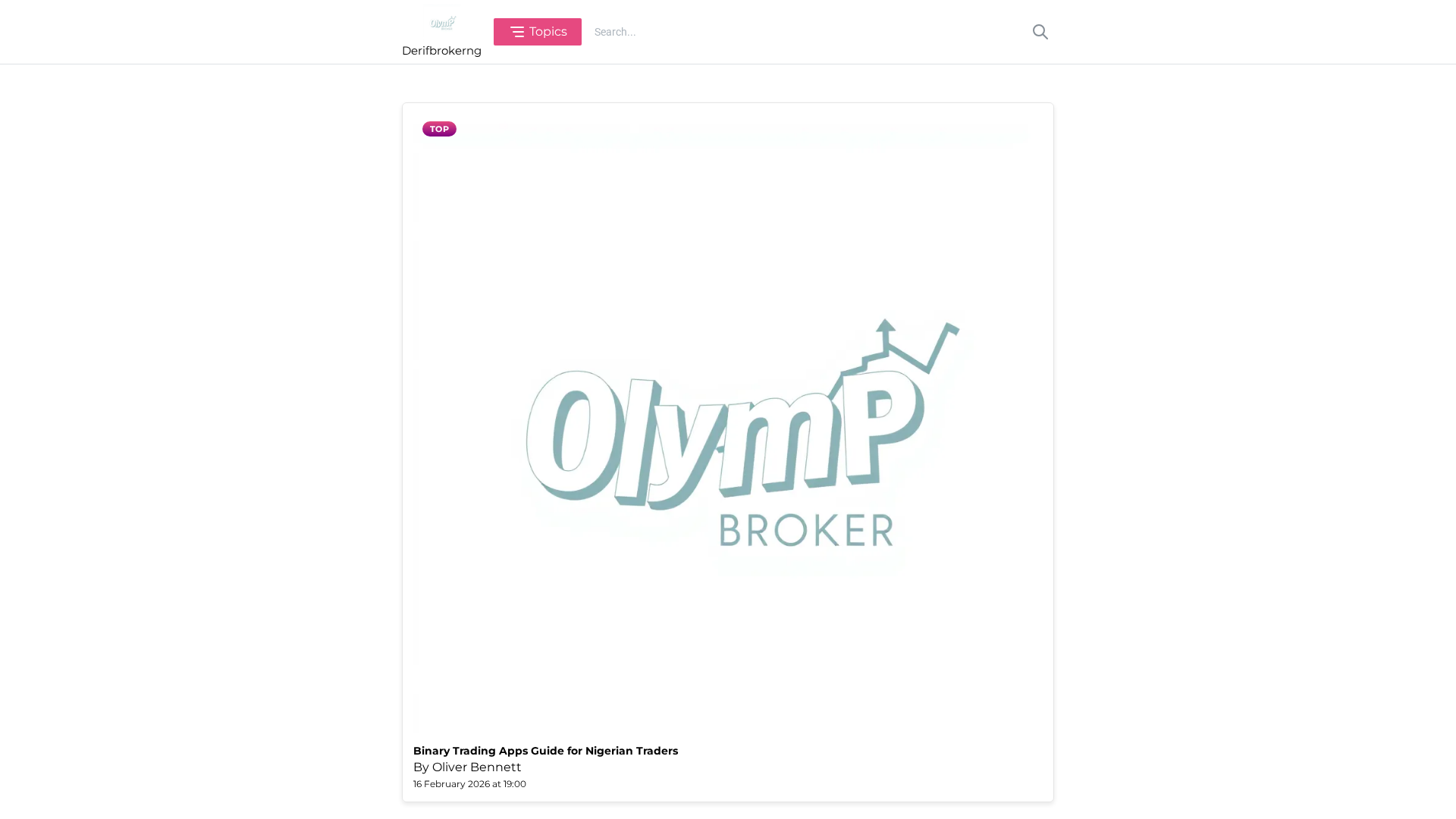 Screenshot of derifbrokerng.com