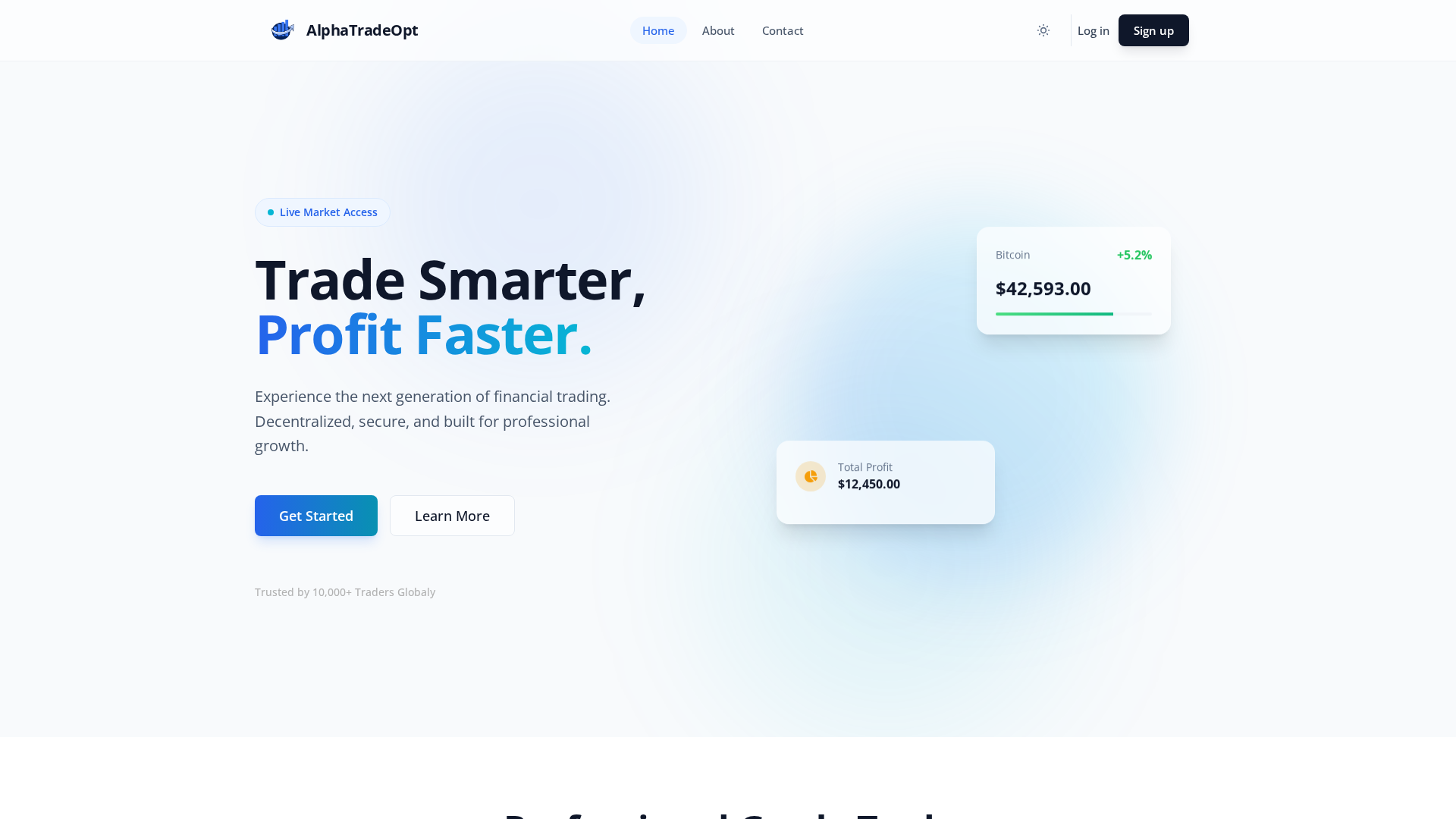 Screenshot of alphatradeopt.org