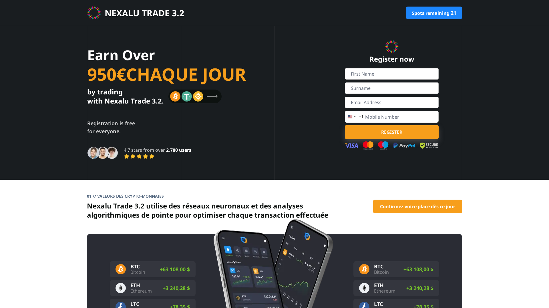 Screenshot of nexalutrade32.com