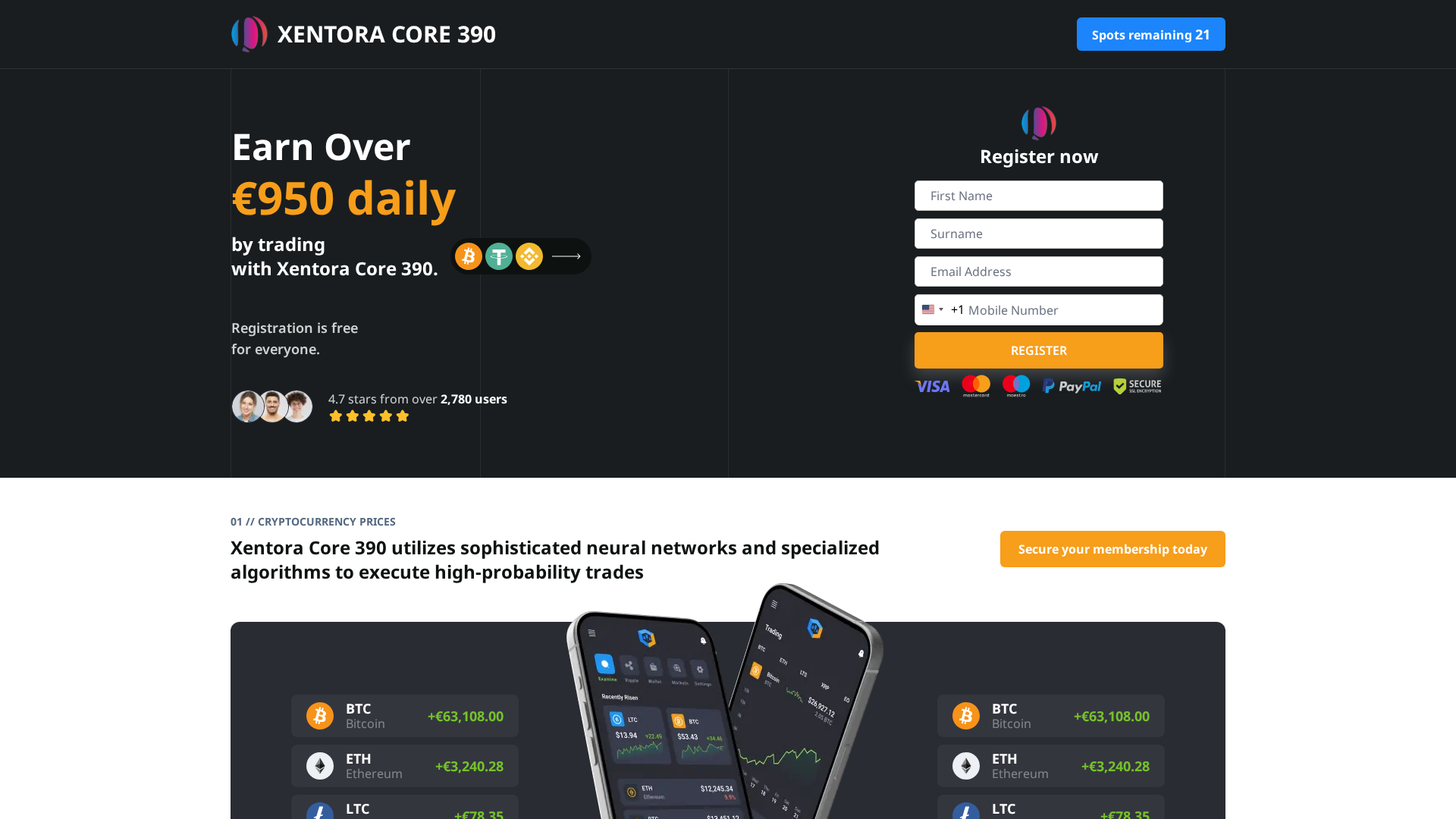 Screenshot of xentoracore390.com