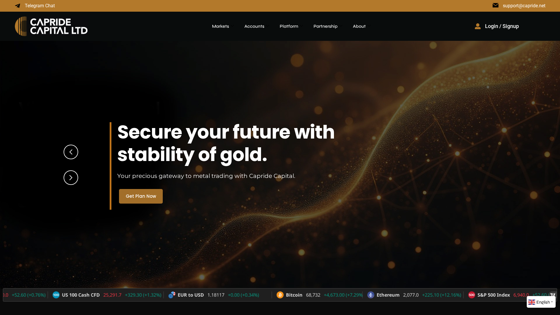 Screenshot of capridecapital.com