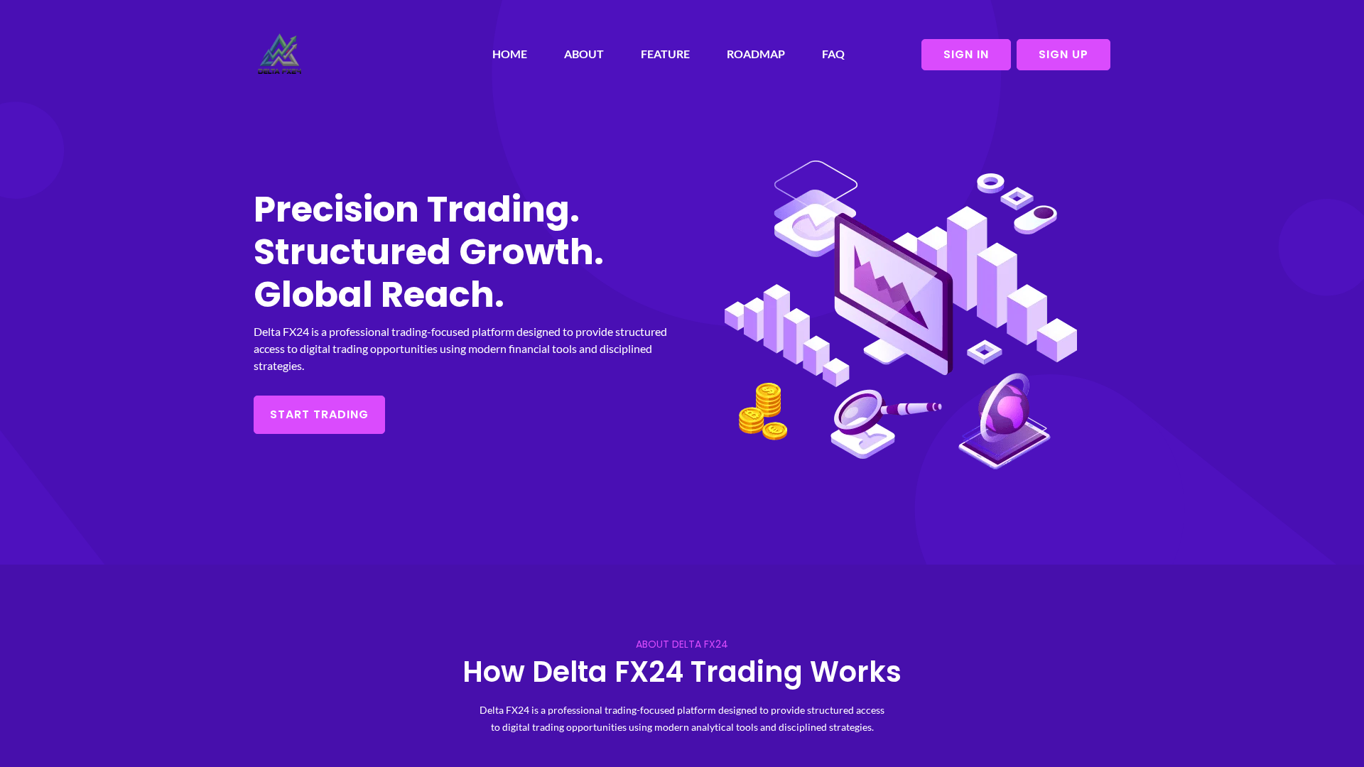 Screenshot of deltafx24.world