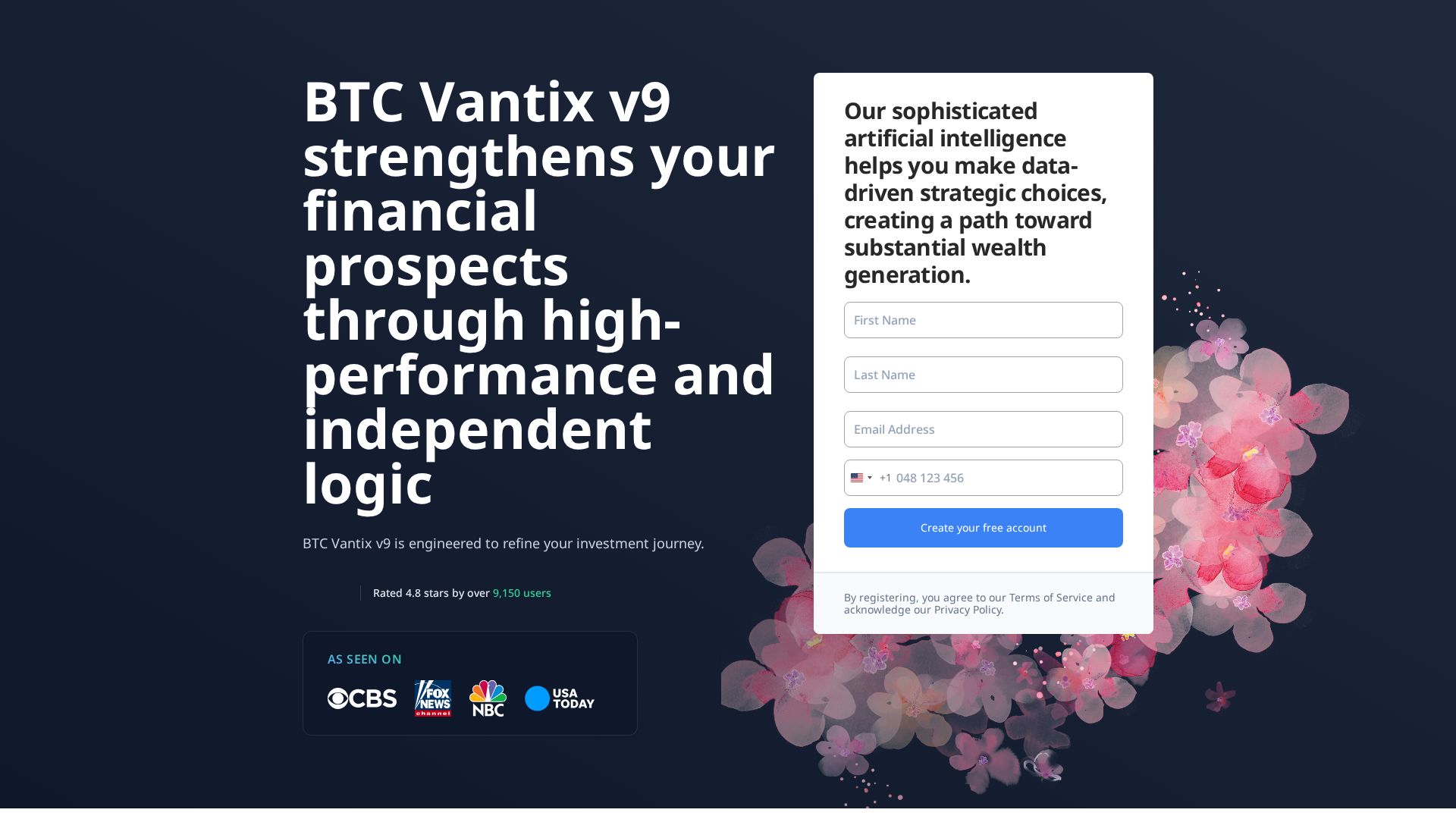 Screenshot of btcvantix-v9.com