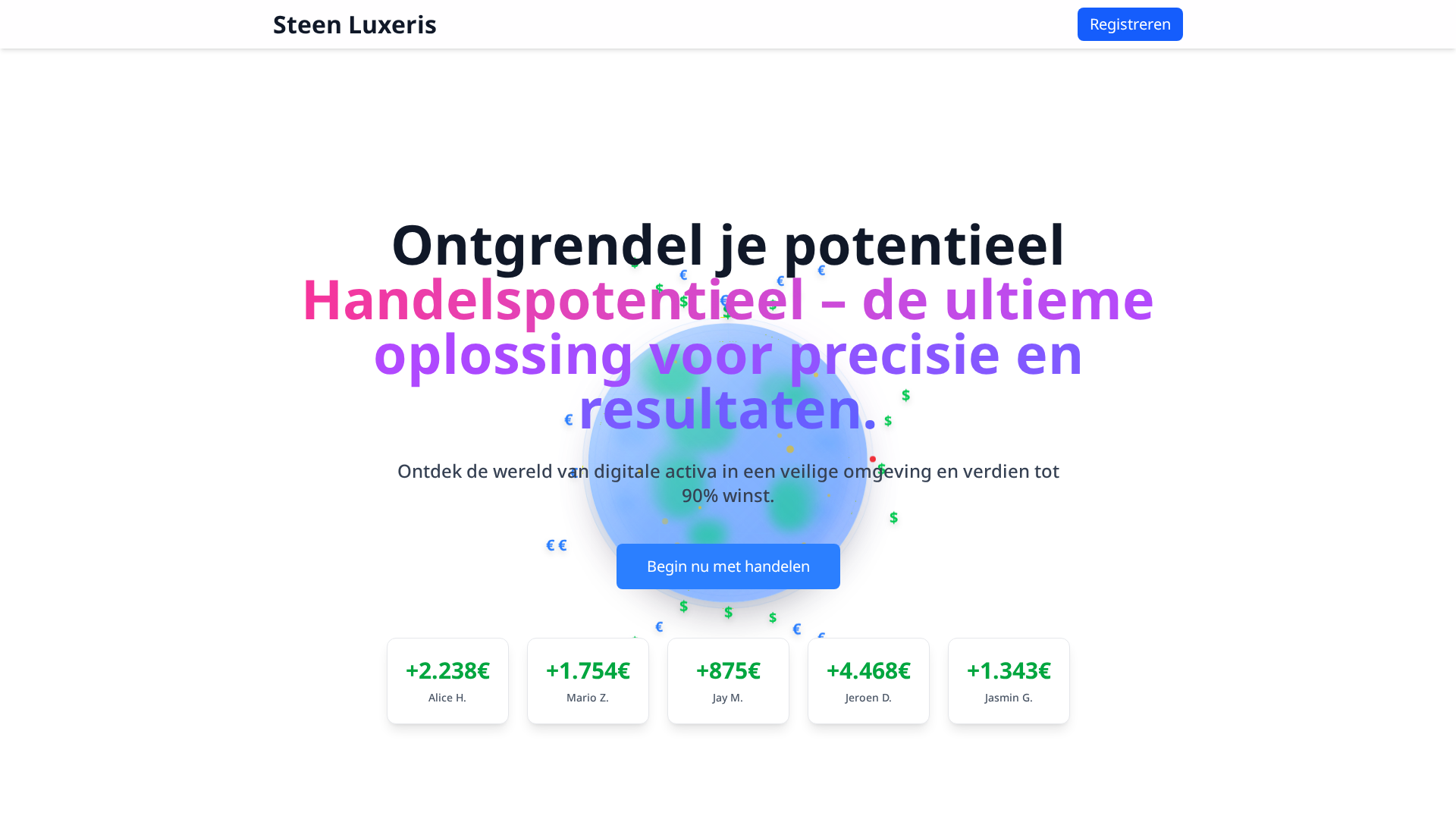 Screenshot of steen-luxeris.net